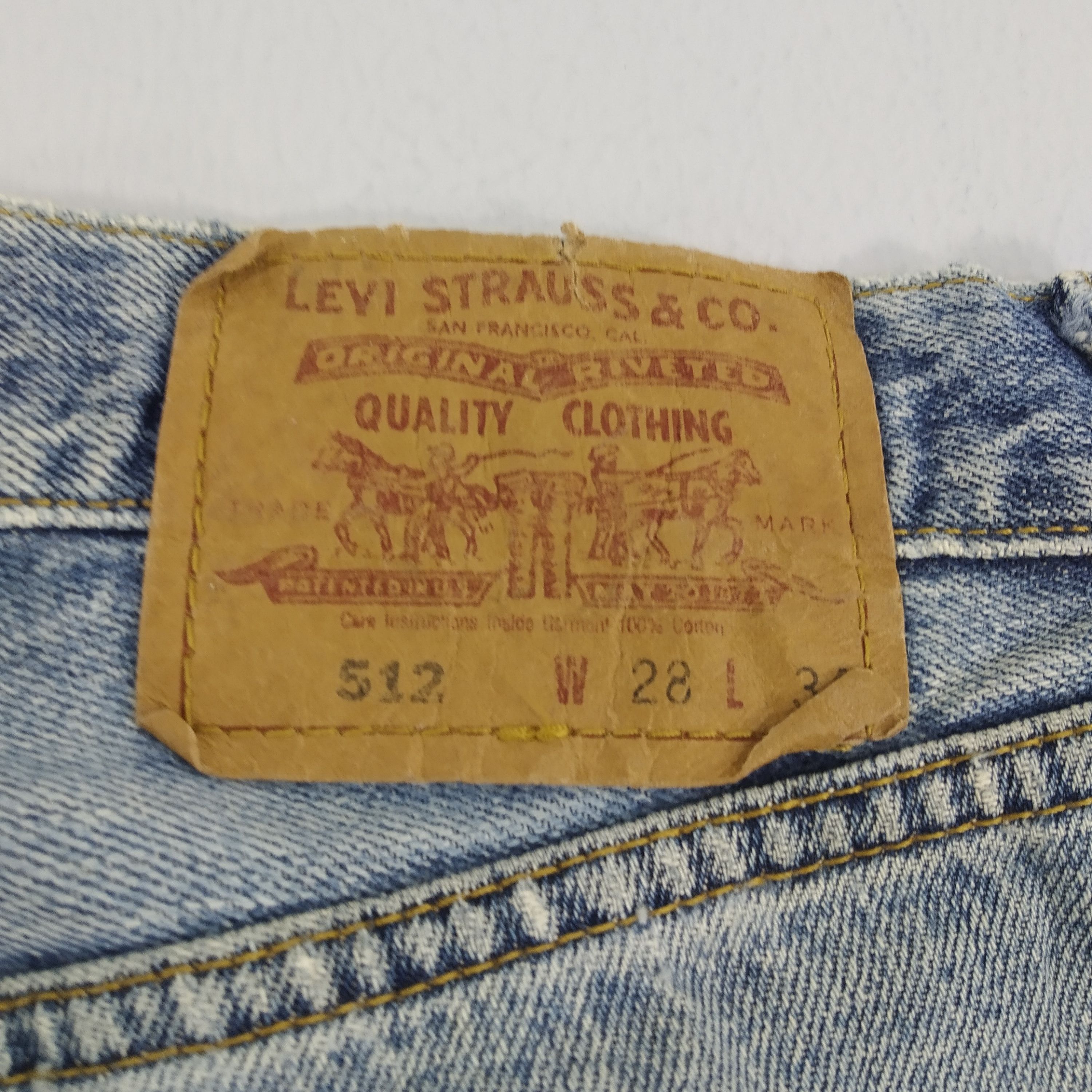 Levi's W28 Levi’s 512 Stone Wash Blue Denim Jeans Ripped Jeans Size US 28 / EU 44 - 8 Thumbnail