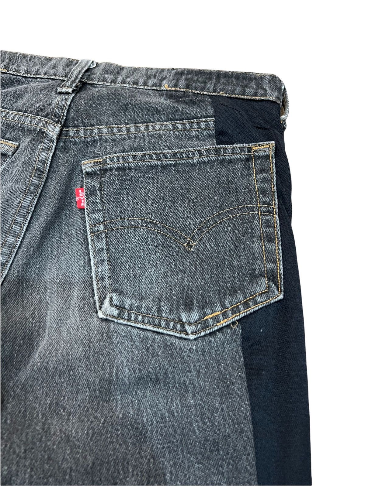 Levi's × Levi's Vintage Clothing Vintage Levis Hybrid Custom Cut Faded White Stripes Jeans Size US 26 / EU 42 - 5 Thumbnail