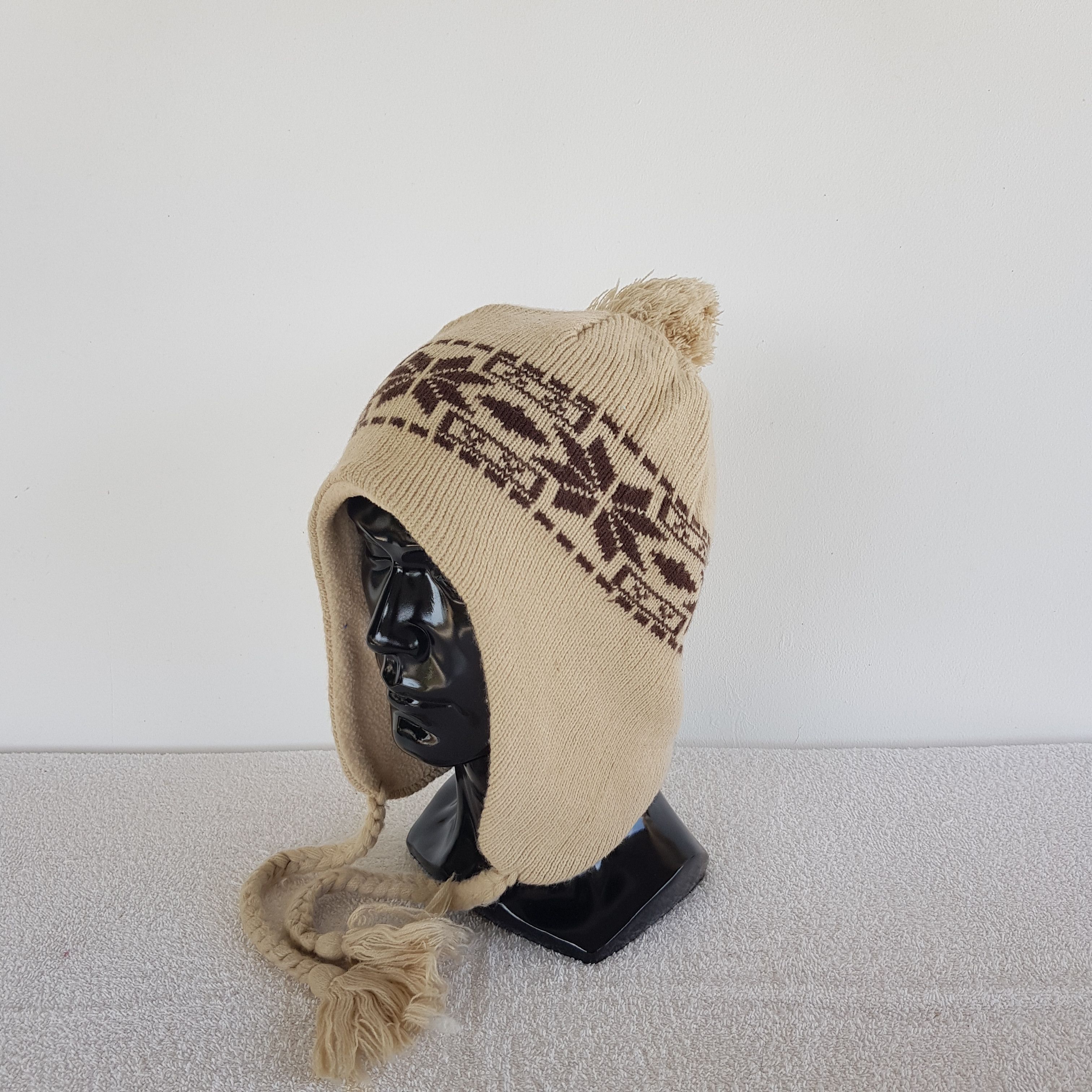 Japanese Brand × Vintage Unknown Japanese Beanie Snow Cap Earflap Hats - AC10379. Size ONE SIZE - 1 Thumbnail
