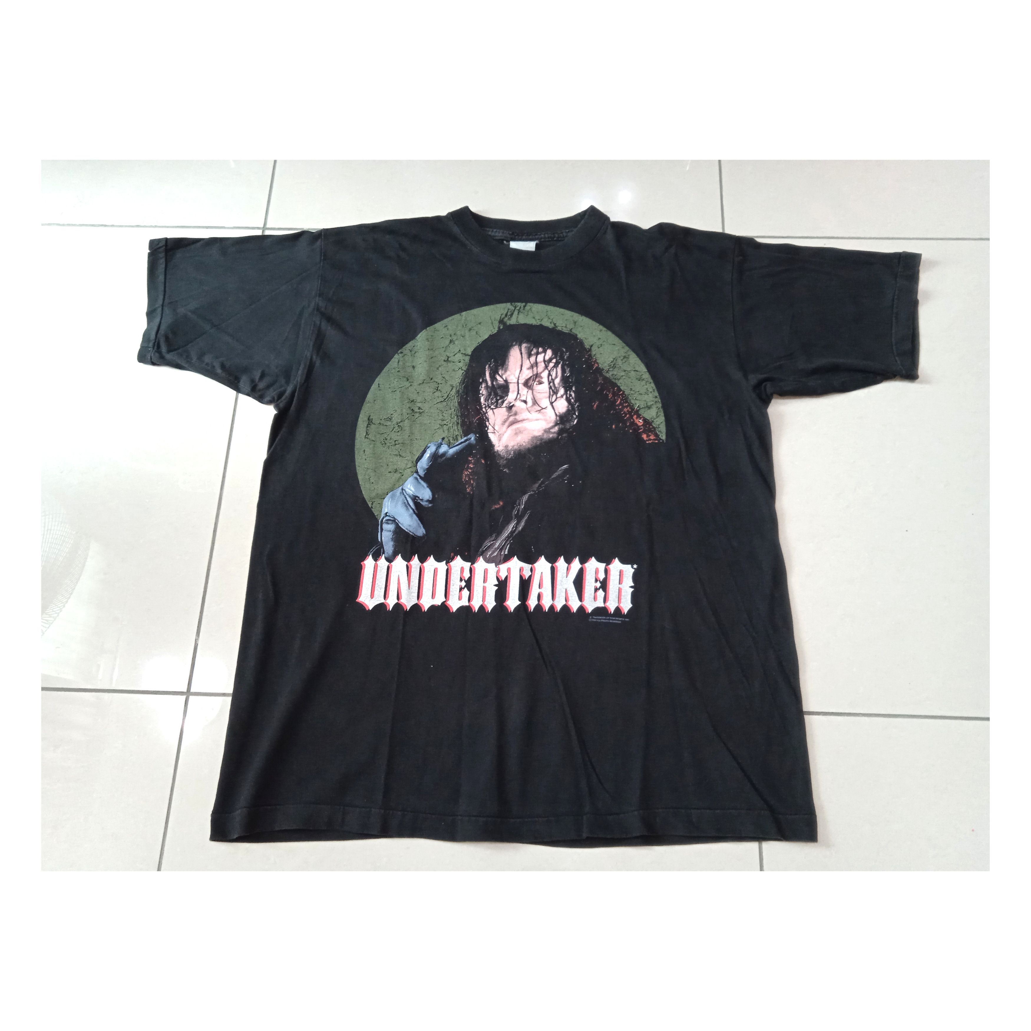 image of Vintage 90's Wwf Undertaker T Shirt, Men's (Size XL)