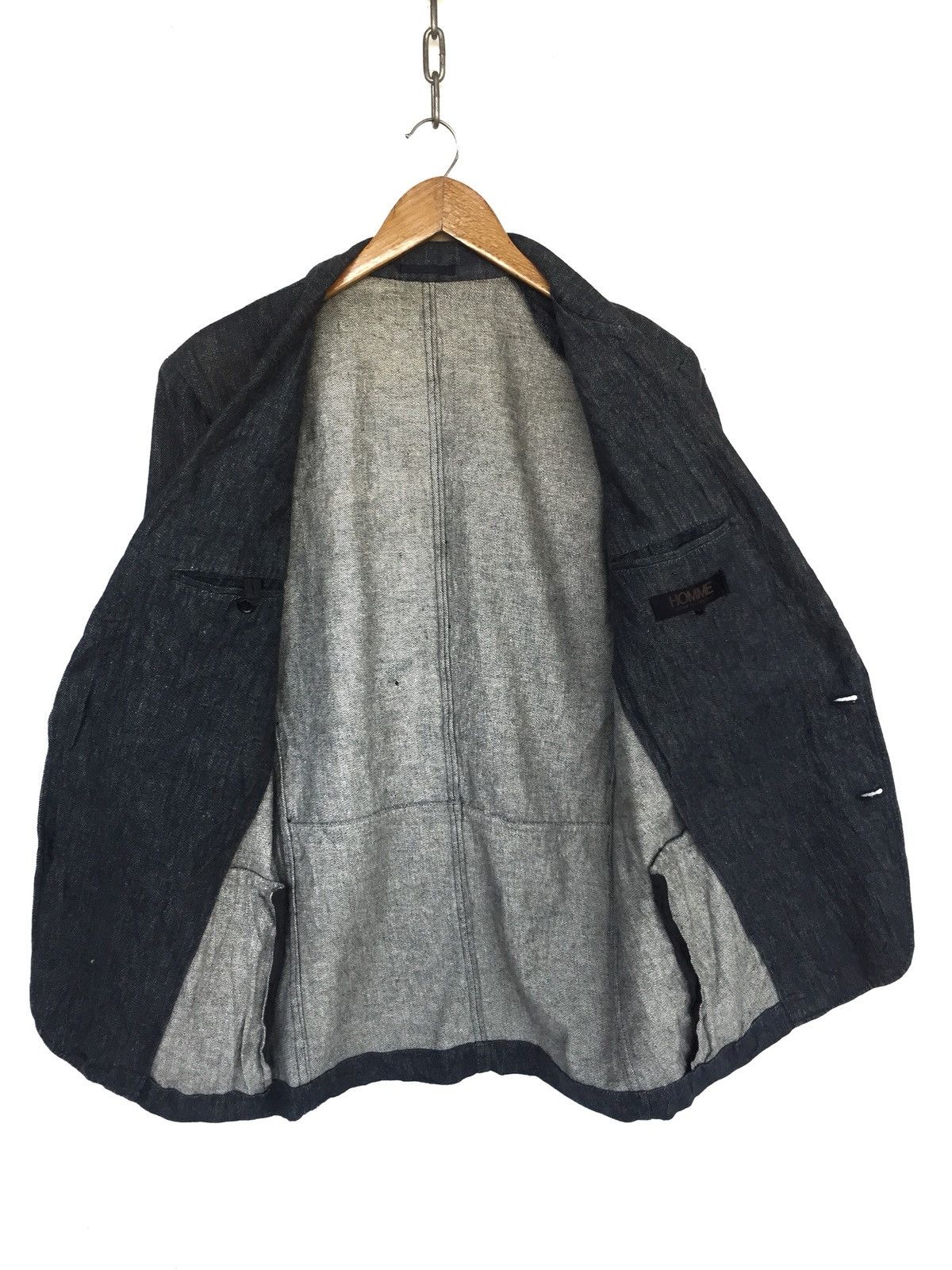 Comme des Garcons Homme 90s Comme des Garçons Homme Denim Linen Blend Jacket Size US M / EU 48-50 / 2 - 6 Thumbnail