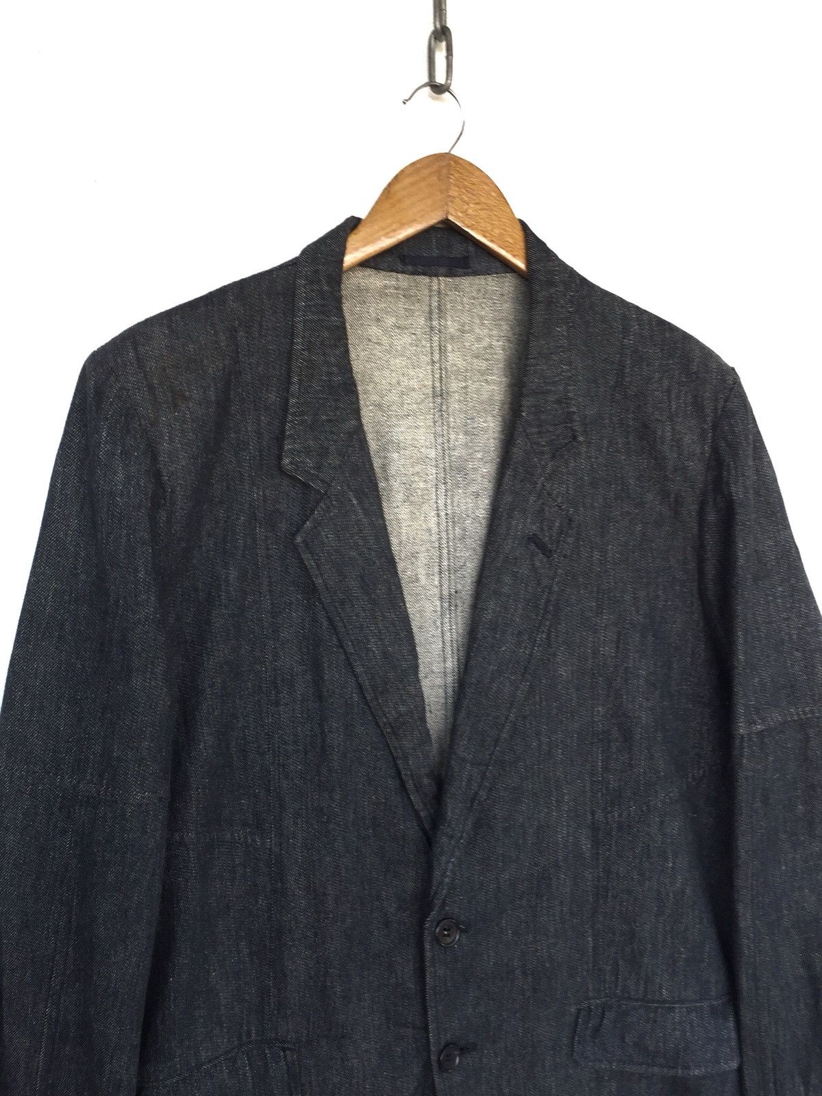 Comme des Garcons Homme 90s Comme des Garçons Homme Denim Linen Blend Jacket Size US M / EU 48-50 / 2 - 2 Thumbnail