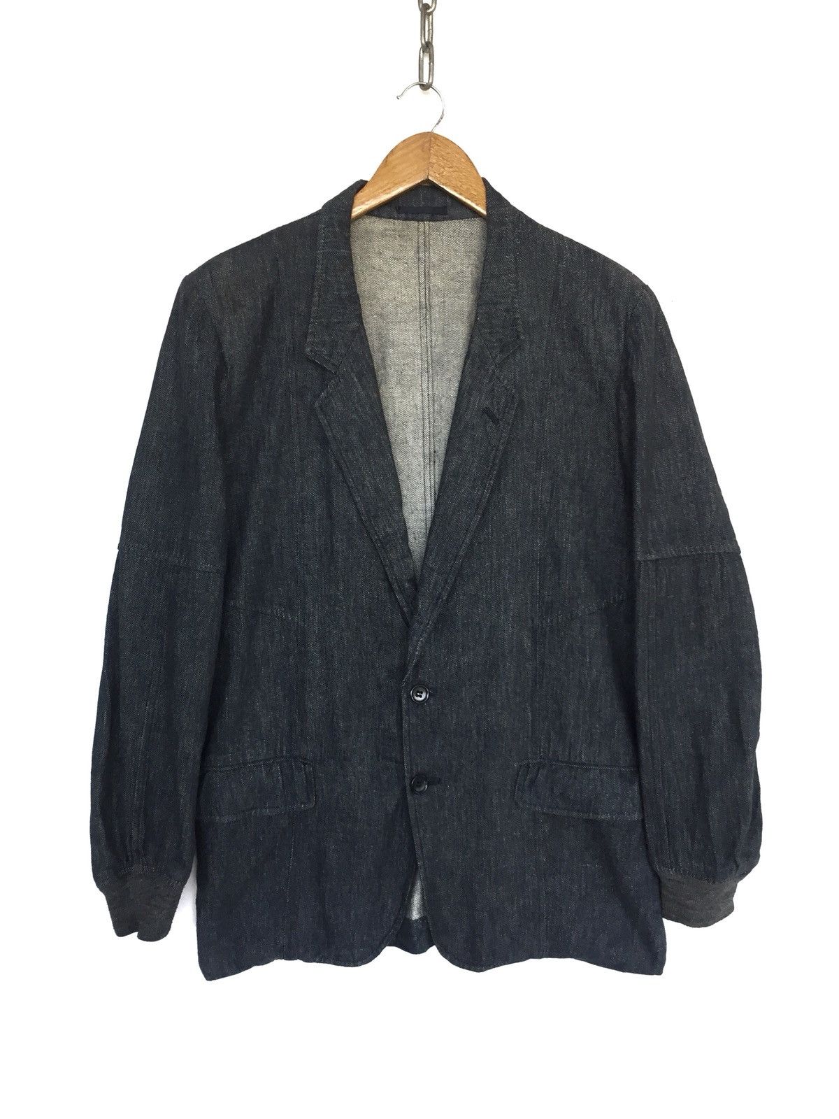 Comme des Garcons Homme 90s Comme des Garçons Homme Denim Linen Blend Jacket Size US M / EU 48-50 / 2 - 1 Thumbnail