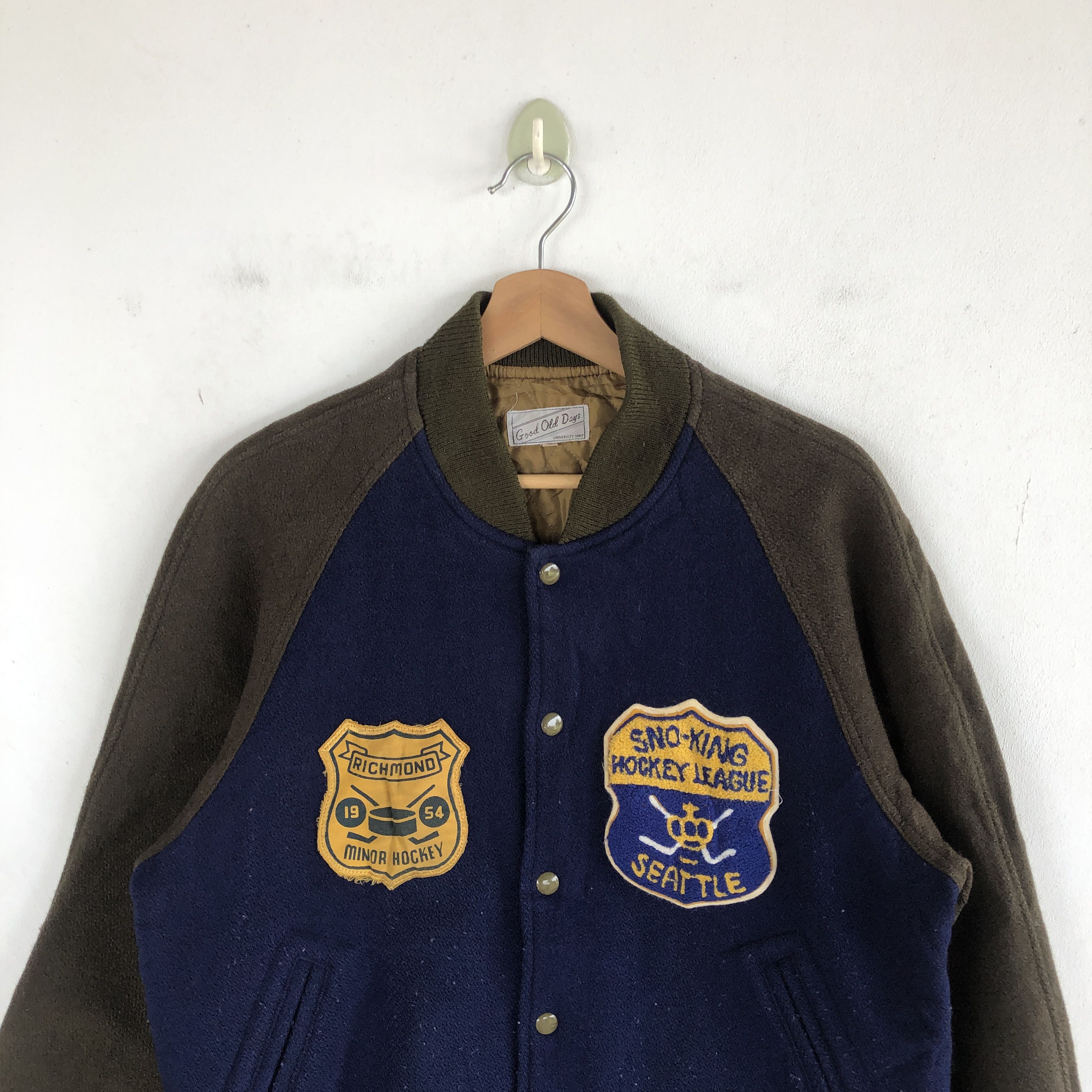 NEFF × Vintage Good Old Days Varsity Jackets Seattle Hockey Wool Jacket Size US M / EU 48-50 / 2 - 3 Thumbnail