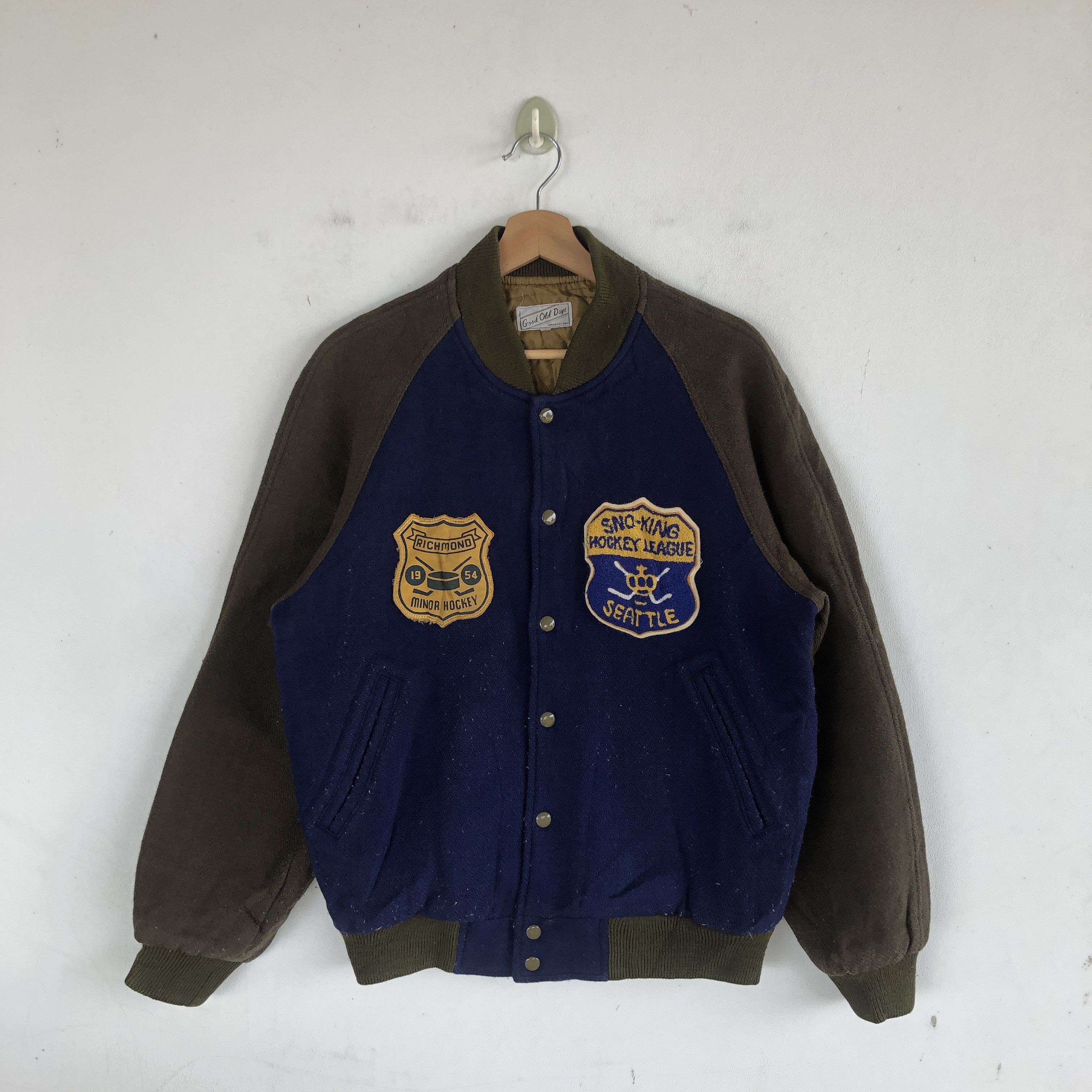 NEFF × Vintage Good Old Days Varsity Jackets Seattle Hockey Wool Jacket Size US M / EU 48-50 / 2 - 1 Thumbnail