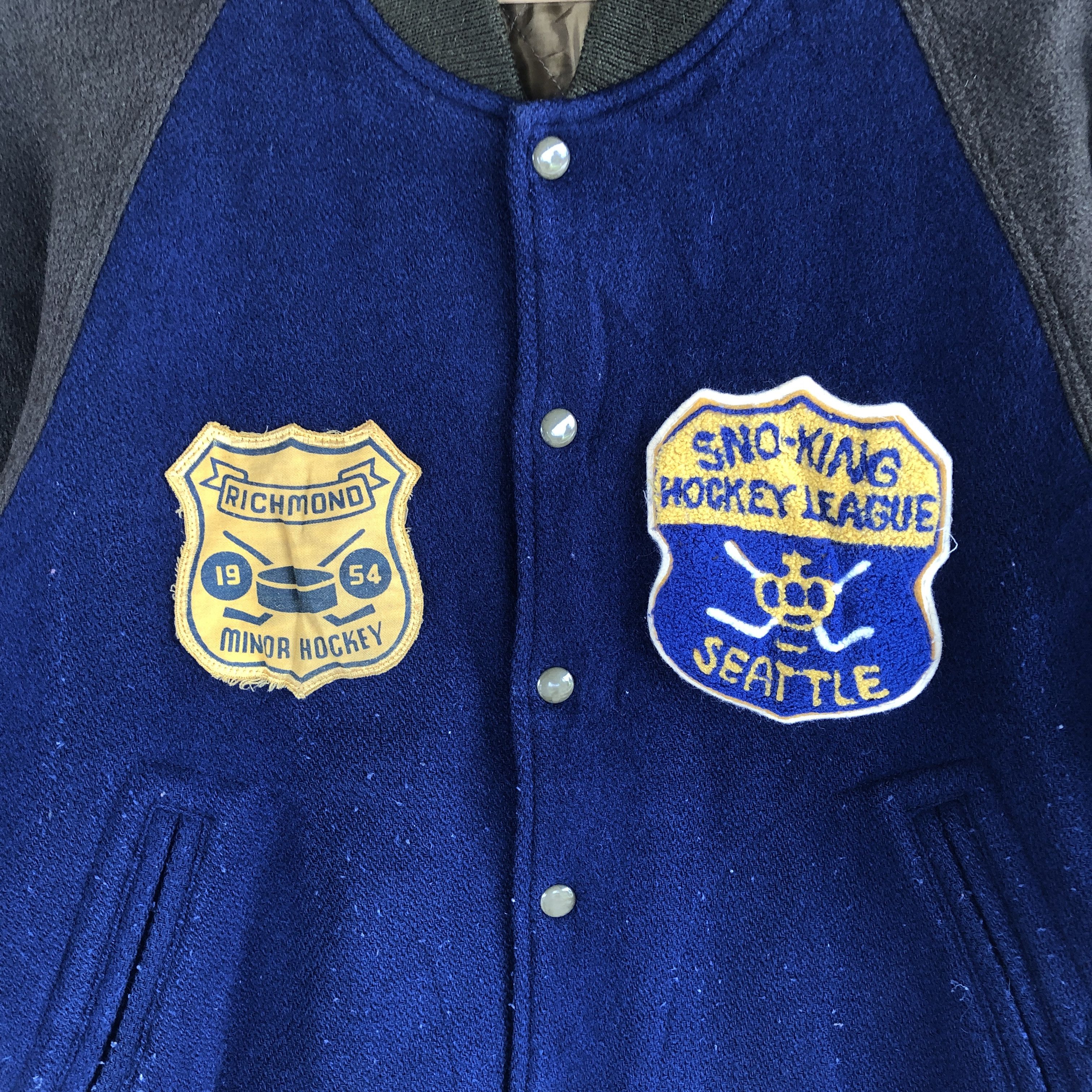 NEFF × Vintage Good Old Days Varsity Jackets Seattle Hockey Wool Jacket Size US M / EU 48-50 / 2 - 5 Thumbnail
