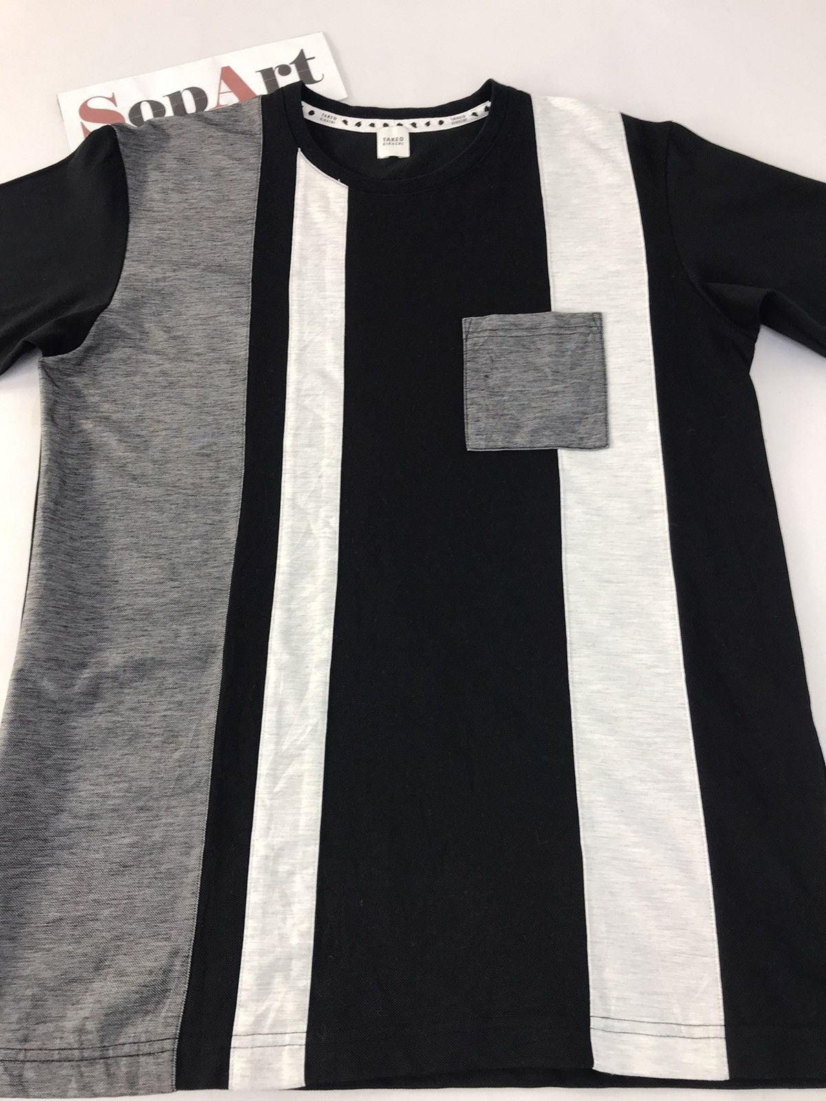 Takeo Kikuchi Takeo Kikuchi Singgle Pocket Striped Design Tee Size US M / EU 48-50 / 2 - 3 Thumbnail