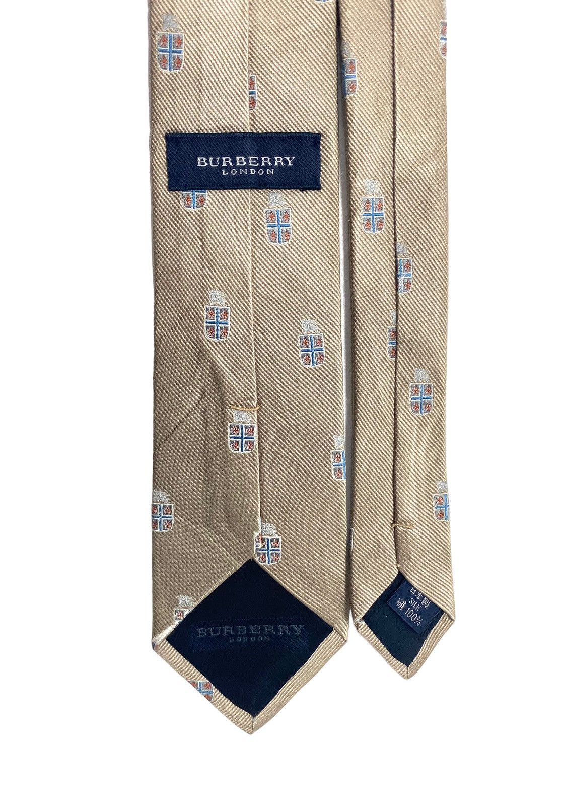 Burberry Rare‼️ Vtg Burberry Multilogo Silk Neck Tie Made in Japan Size ONE SIZE - 4 Thumbnail