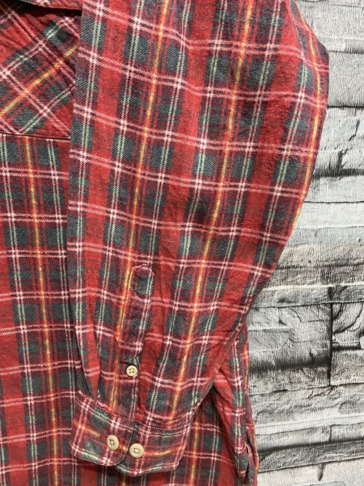Japanese Brand Vintage Uniqlo Flannel double pocket plaid design Size US XL / EU 56 / 4 - 7 Thumbnail