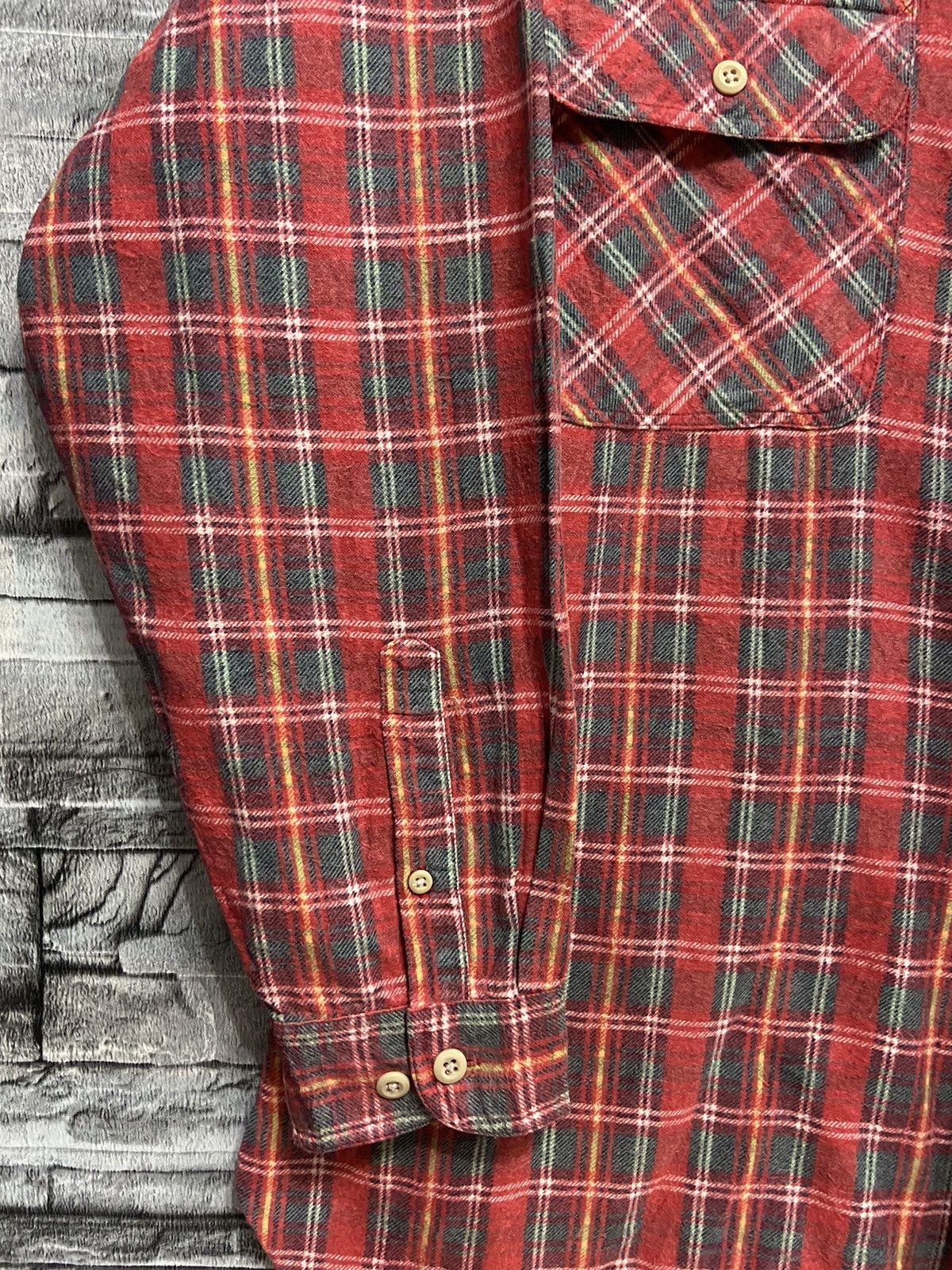 Japanese Brand Vintage Uniqlo Flannel double pocket plaid design Size US XL / EU 56 / 4 - 6 Thumbnail