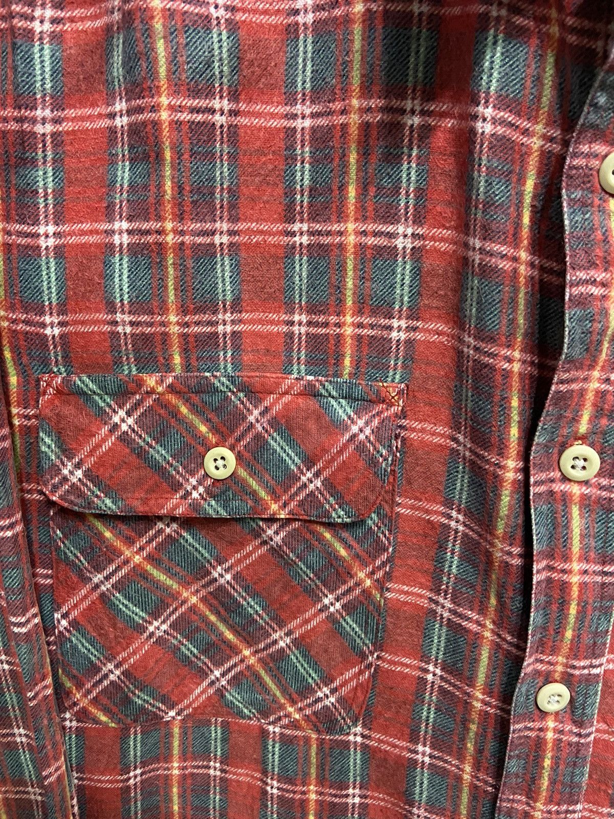 Japanese Brand Vintage Uniqlo Flannel double pocket plaid design Size US XL / EU 56 / 4 - 4 Thumbnail