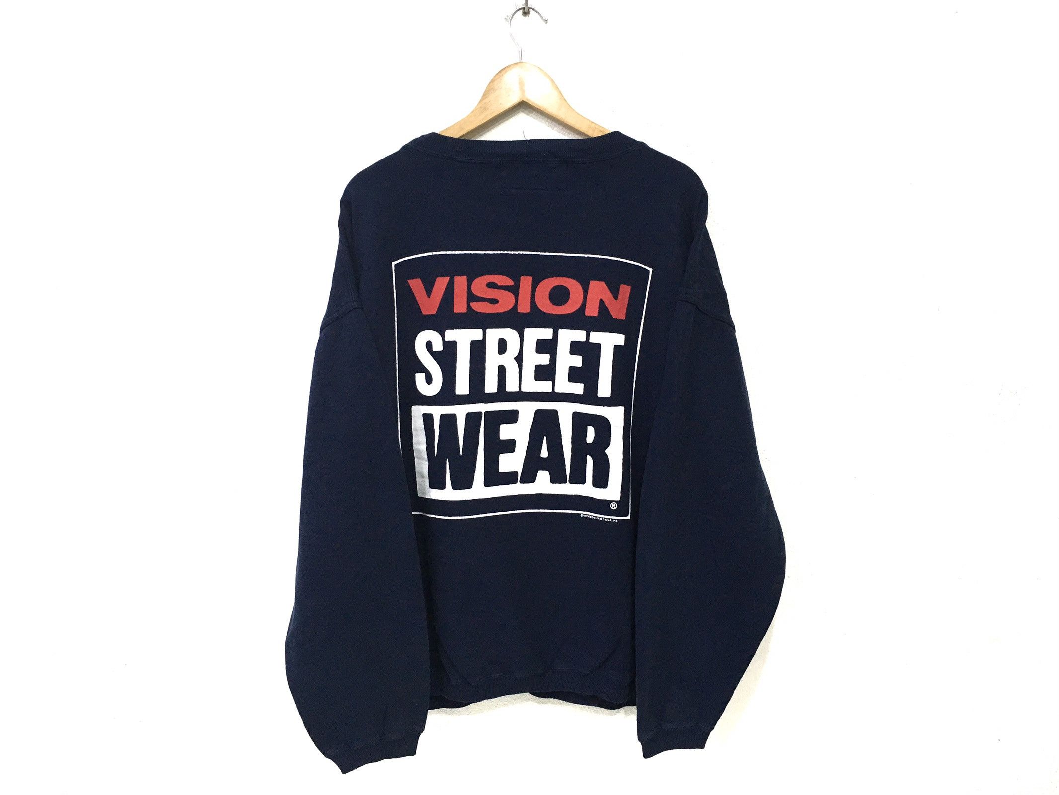 Vintage × Vision Streetwear 🔥VISION Street Wear 1987 Biglogo Spellout Sweatshirt Size US XL / EU 56 / 4 - 2 Thumbnail