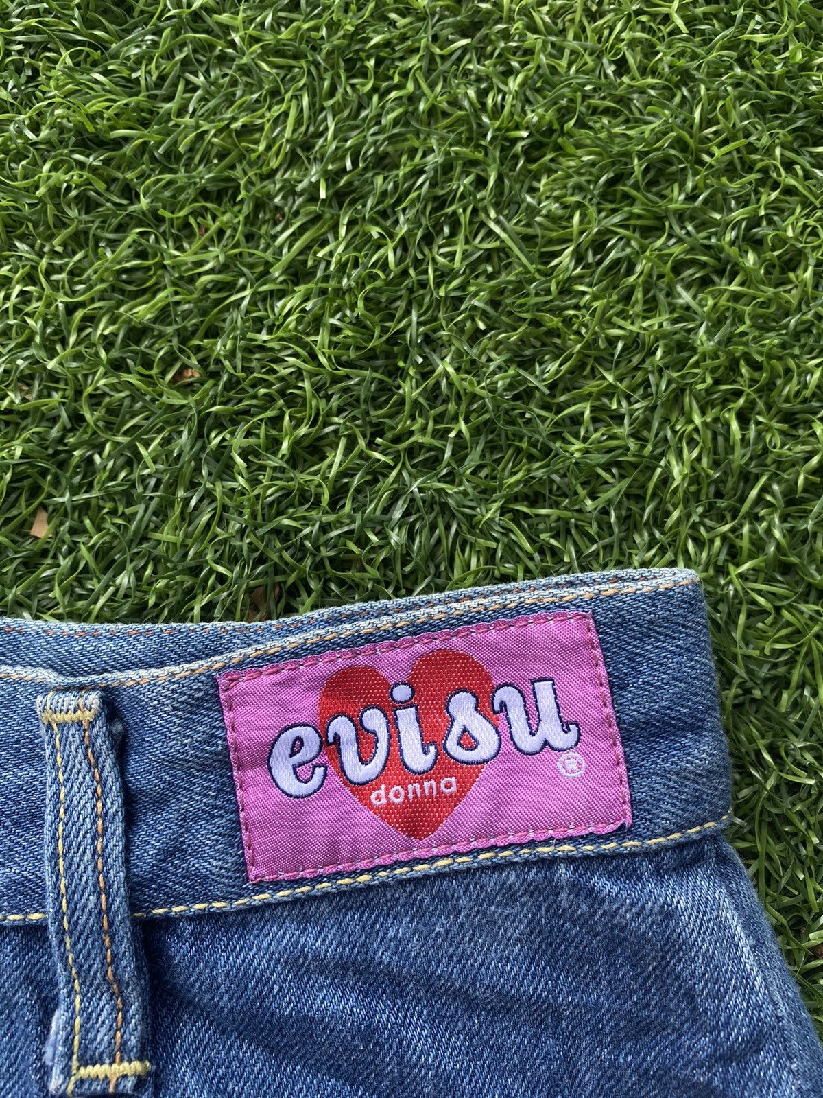 Evisu EVISU DONNA MINI SKIRT WITH BIG LOGO AND RED SELVEDGE Size 27" / US 4 / IT 40 - 8 Thumbnail