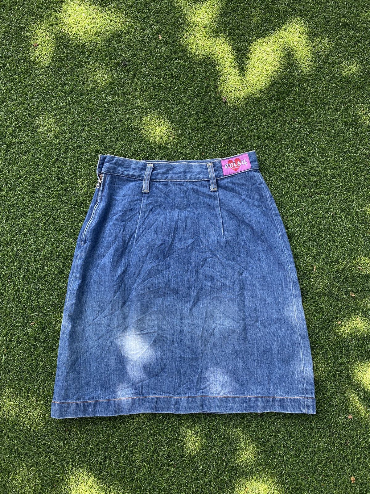 Evisu EVISU DONNA MINI SKIRT WITH BIG LOGO AND RED SELVEDGE Size 27" / US 4 / IT 40 - 7 Thumbnail