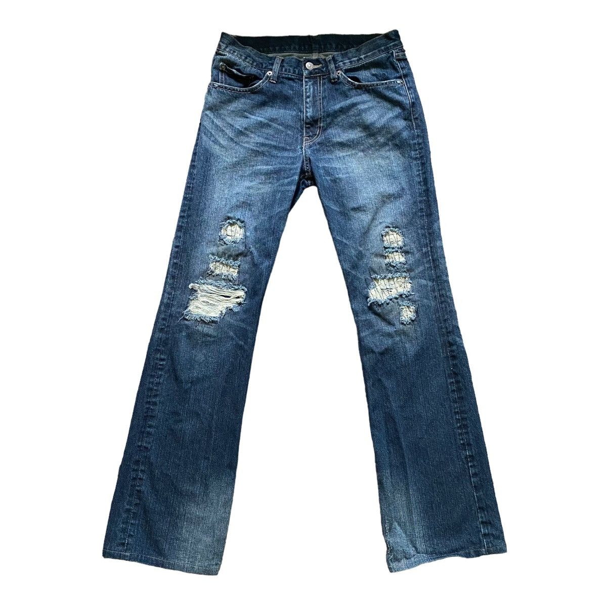 Hysteric Glamour Rare Archive PPFM Distressed Flared Denim | Grailed