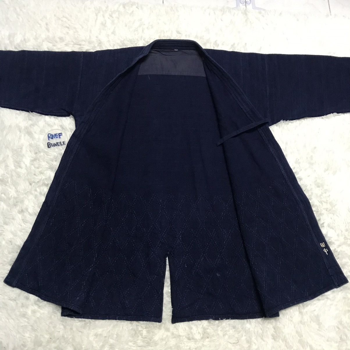 Japanese Brand 🔥Vintage Blue Indigo Kimono Noragi Japanese Traditional Size US XL / EU 56 / 4 - 9 Thumbnail