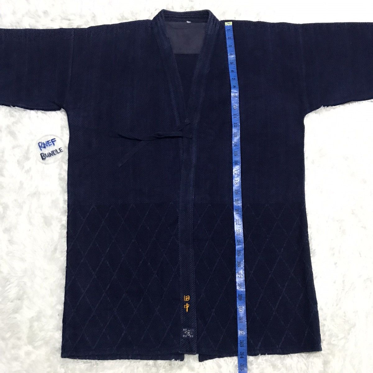 Japanese Brand 🔥Vintage Blue Indigo Kimono Noragi Japanese Traditional Size US XL / EU 56 / 4 - 3 Thumbnail