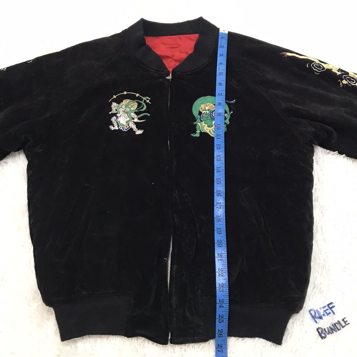 Japanese Brand Rare‼️Vtg Embroidery Velvet Sukajan Jacket Japan Yohosuka Size US M / EU 48-50 / 2 - 9 Thumbnail