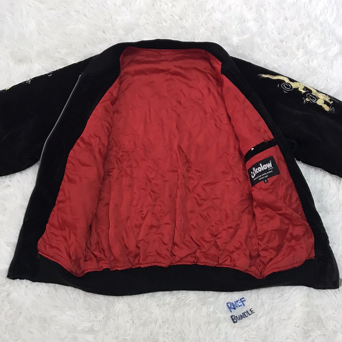 Japanese Brand Rare‼️Vtg Embroidery Velvet Sukajan Jacket Japan Yohosuka Size US M / EU 48-50 / 2 - 13 Thumbnail