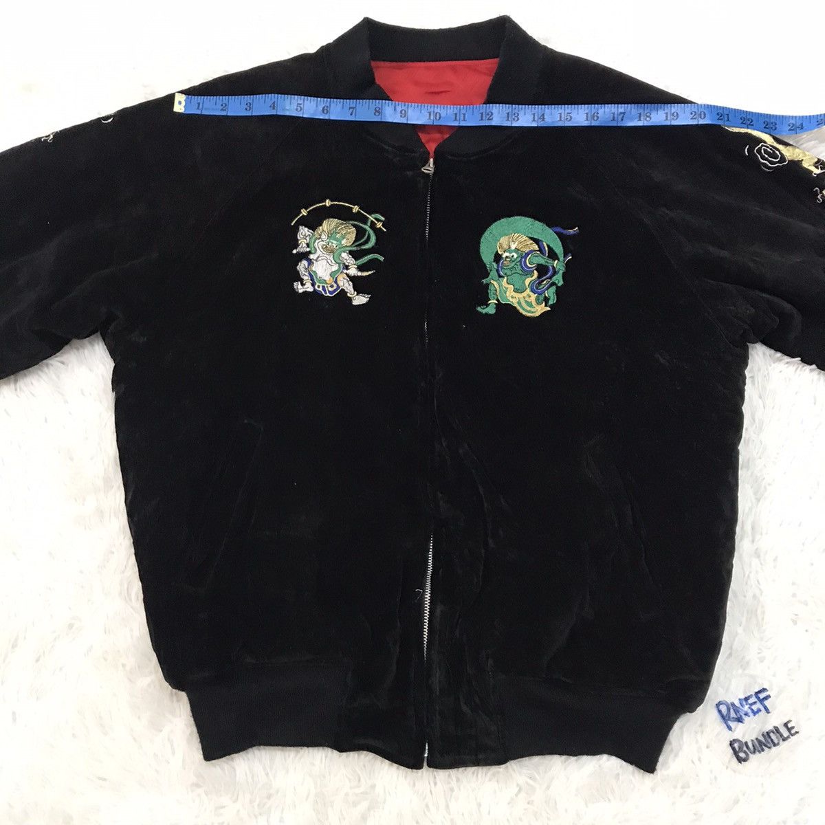 Japanese Brand Rare‼️Vtg Embroidery Velvet Sukajan Jacket Japan Yohosuka Size US M / EU 48-50 / 2 - 8 Thumbnail