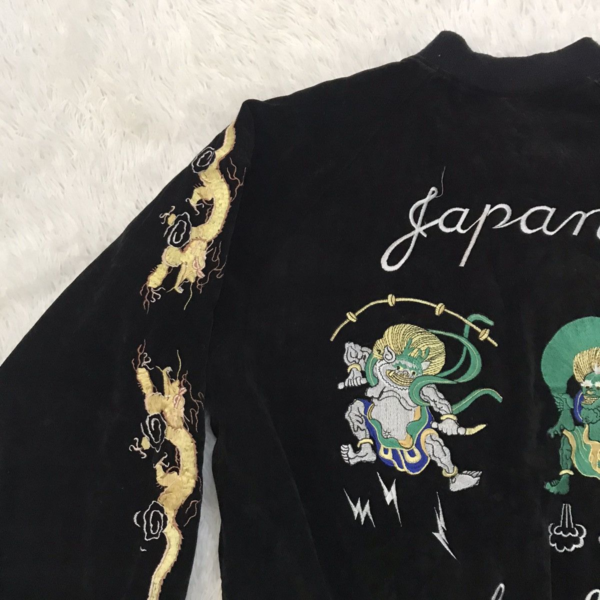Japanese Brand Rare‼️Vtg Embroidery Velvet Sukajan Jacket Japan Yohosuka Size US M / EU 48-50 / 2 - 18 Thumbnail