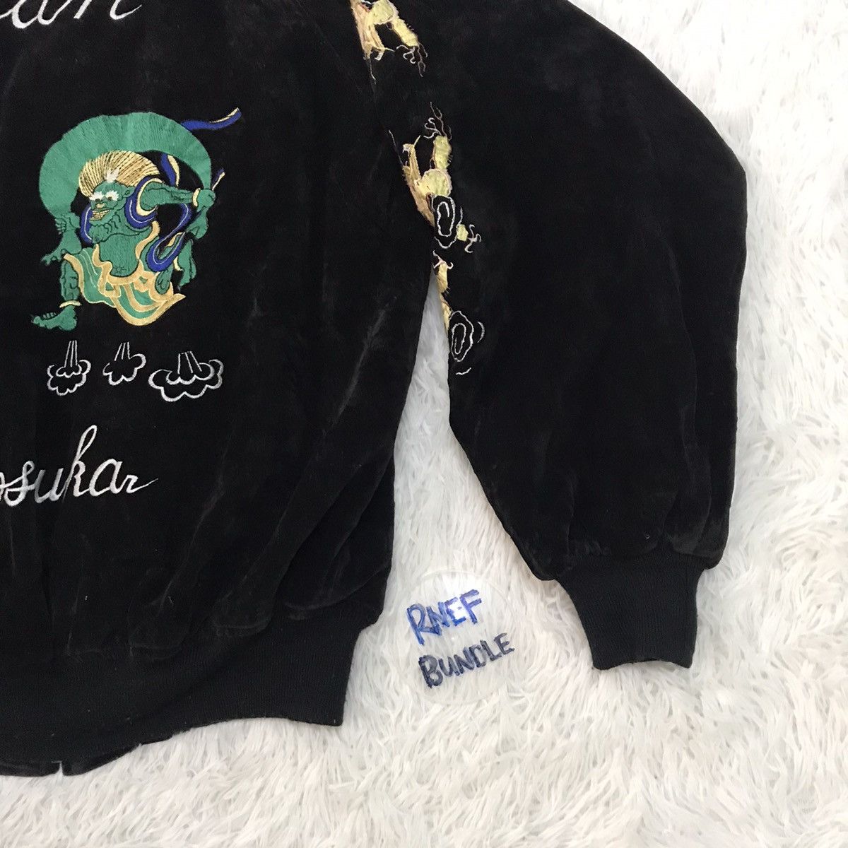 Japanese Brand Rare‼️Vtg Embroidery Velvet Sukajan Jacket Japan Yohosuka Size US M / EU 48-50 / 2 - 20 Thumbnail