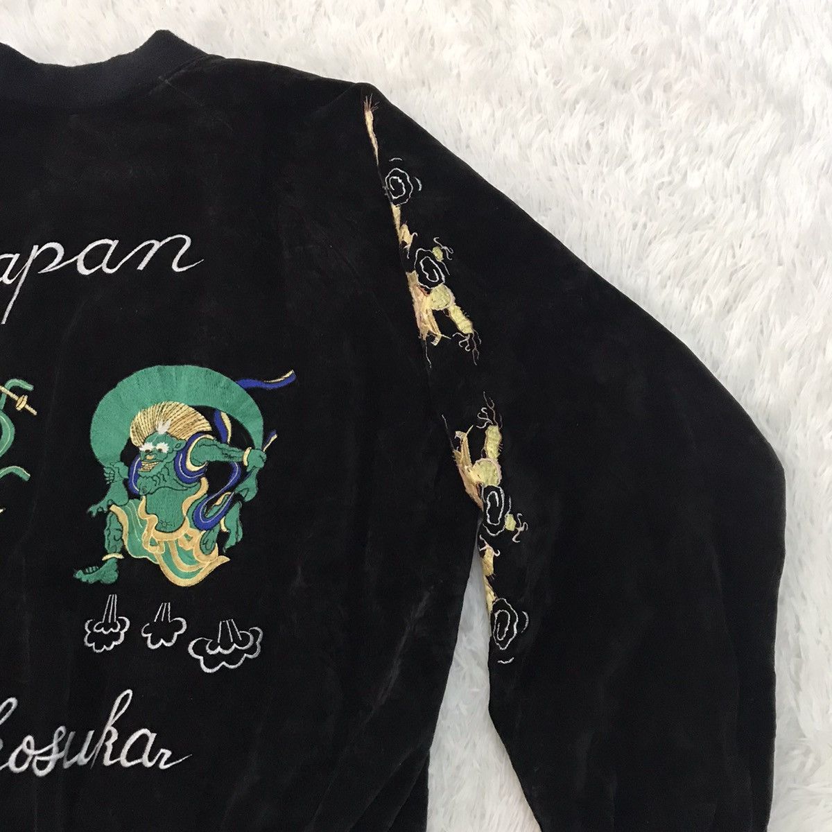 Japanese Brand Rare‼️Vtg Embroidery Velvet Sukajan Jacket Japan Yohosuka Size US M / EU 48-50 / 2 - 21 Thumbnail