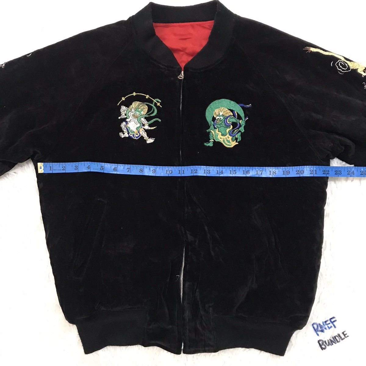 Japanese Brand Rare‼️Vtg Embroidery Velvet Sukajan Jacket Japan Yohosuka Size US M / EU 48-50 / 2 - 7 Thumbnail