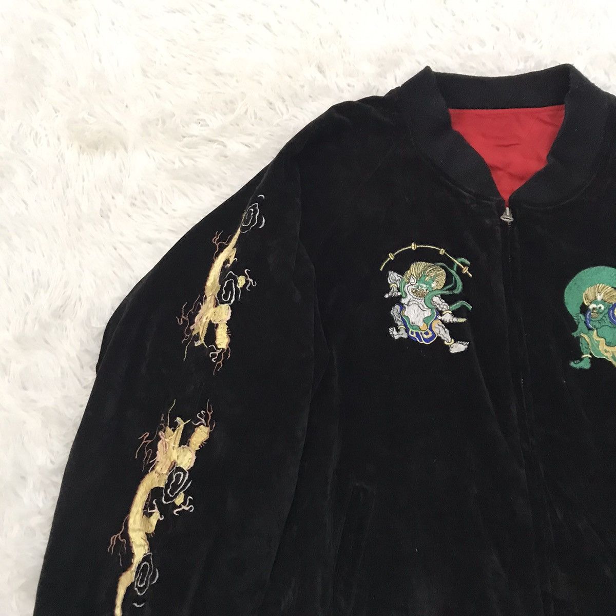 Japanese Brand Rare‼️Vtg Embroidery Velvet Sukajan Jacket Japan Yohosuka Size US M / EU 48-50 / 2 - 3 Thumbnail