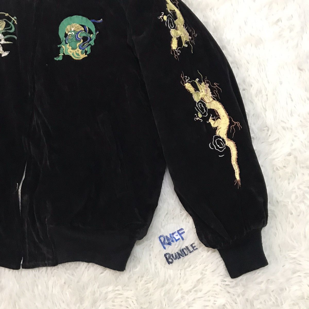 Japanese Brand Rare‼️Vtg Embroidery Velvet Sukajan Jacket Japan Yohosuka Size US M / EU 48-50 / 2 - 5 Thumbnail