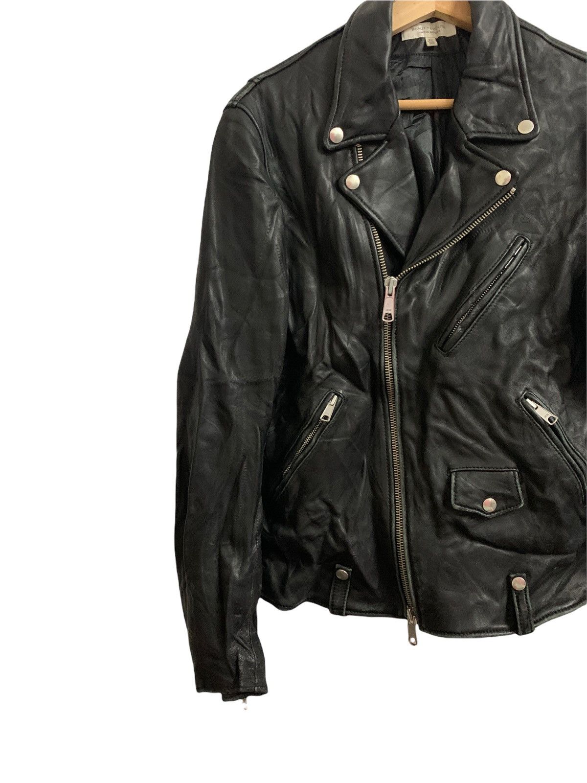 BEAUTY&YOUTH Beauty & Youth X United Arrows Punk Double Collar Jacket Size US S / EU 44-46 / 1 - 4 Thumbnail