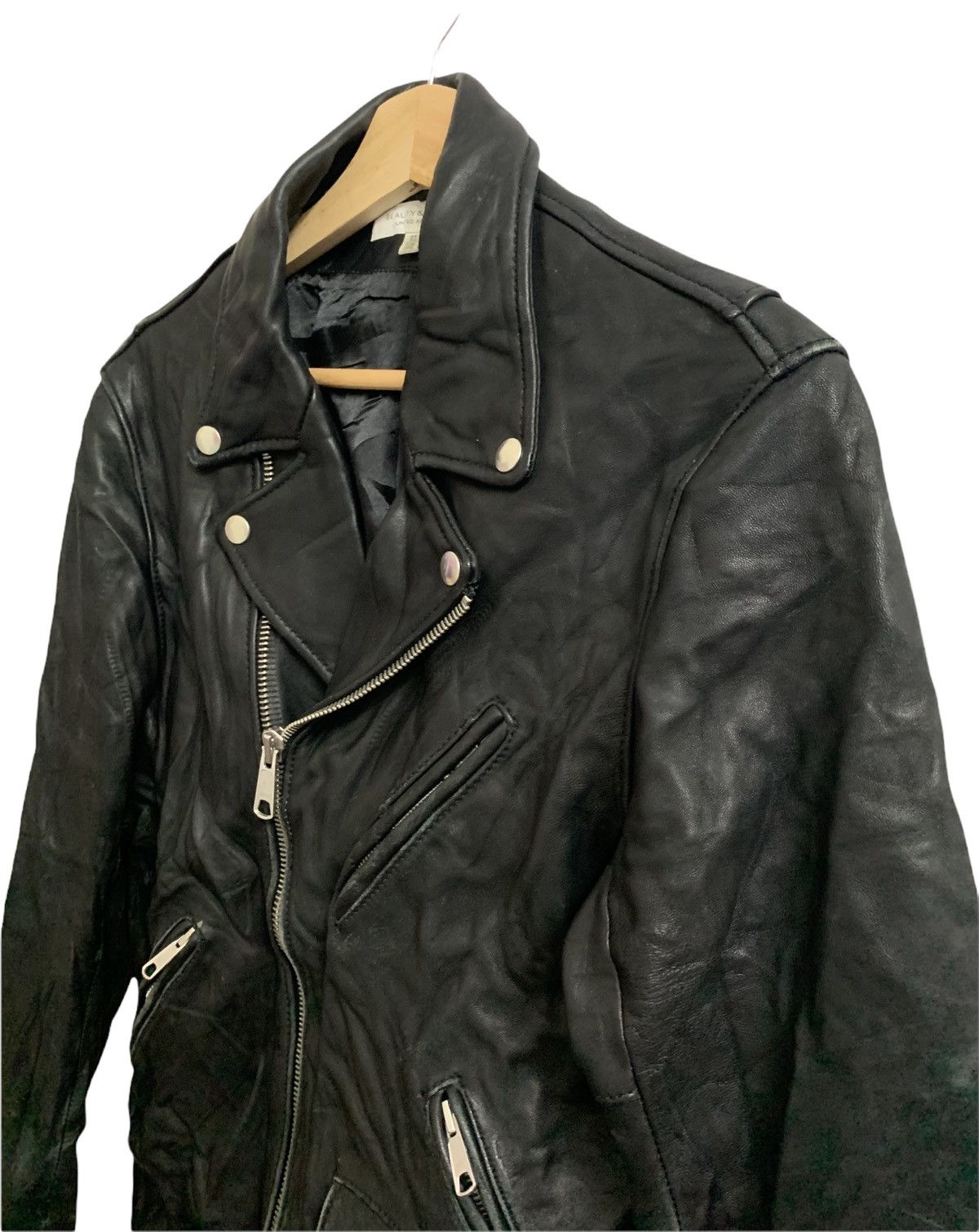BEAUTY&YOUTH Beauty & Youth X United Arrows Punk Double Collar Jacket Size US S / EU 44-46 / 1 - 6 Thumbnail