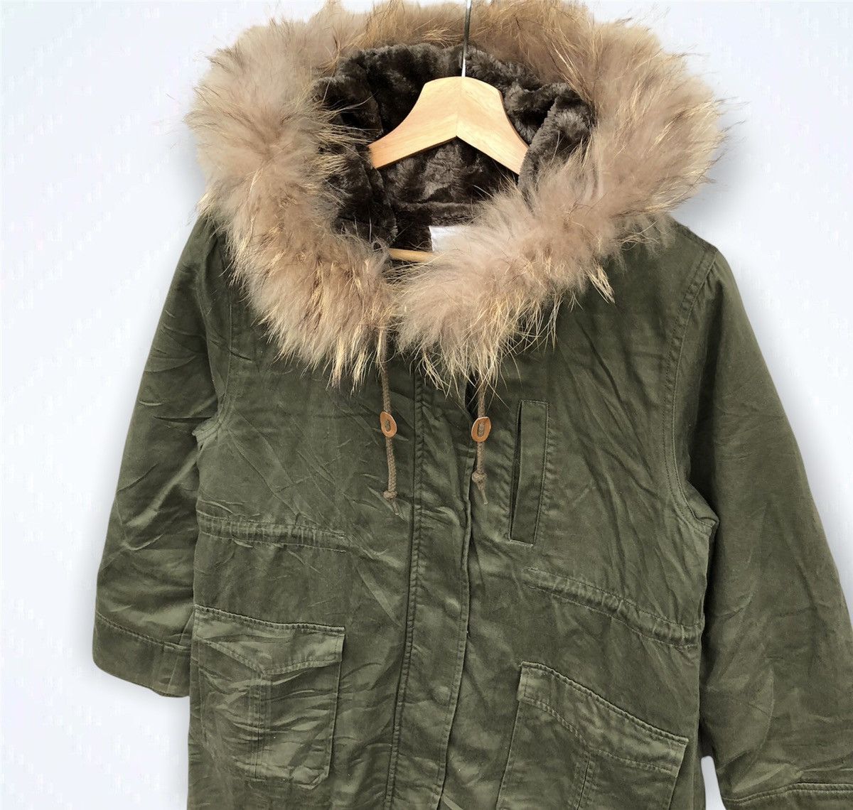 Japanese Brand × LOWRYS FARM Mink Fur Hoodie Lowrys Farm Military Parkas Size US M / EU 48-50 / 2 - 3 Thumbnail