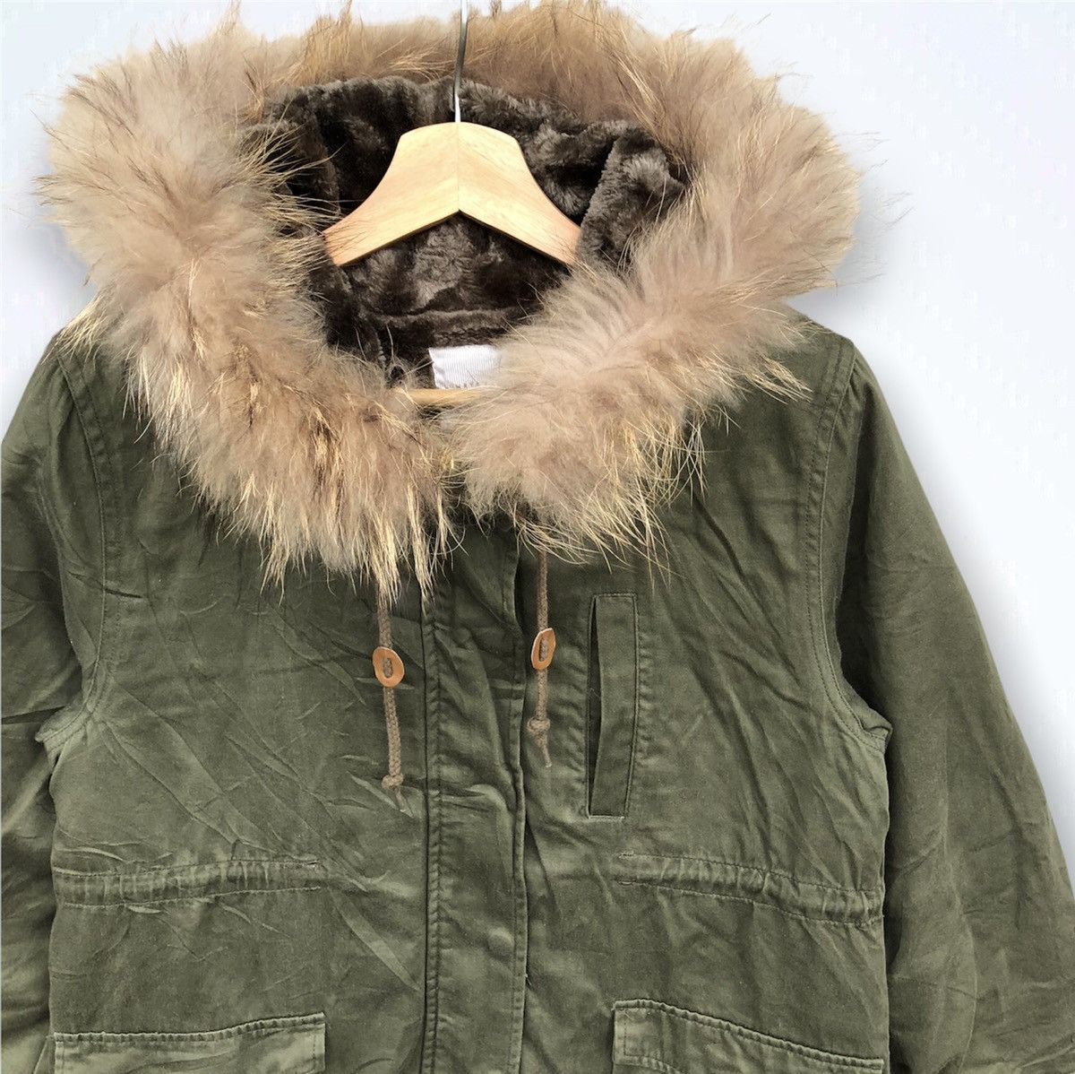 Japanese Brand × LOWRYS FARM Mink Fur Hoodie Lowrys Farm Military Parkas Size US M / EU 48-50 / 2 - 4 Thumbnail
