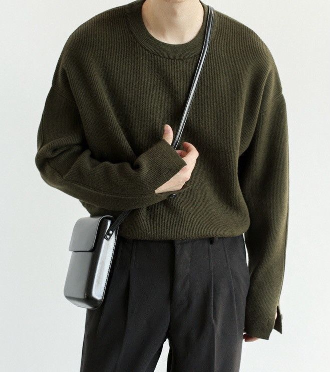 Japanese Brand × Vintage Korean fashion slit cuff knit sweater Size US M / EU 48-50 / 2 - 4 Thumbnail