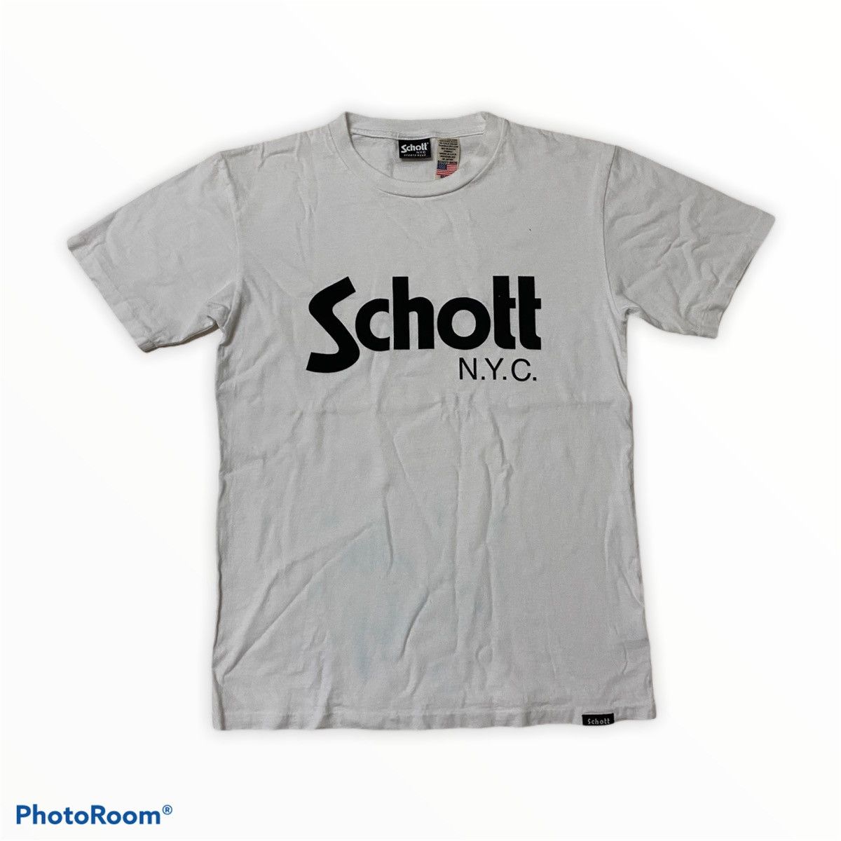 Japanese Brand × Schott × Vintage Vintage Schott Spellout Schott white tee Size US S / EU 44-46 / 1 - 1 Thumbnail