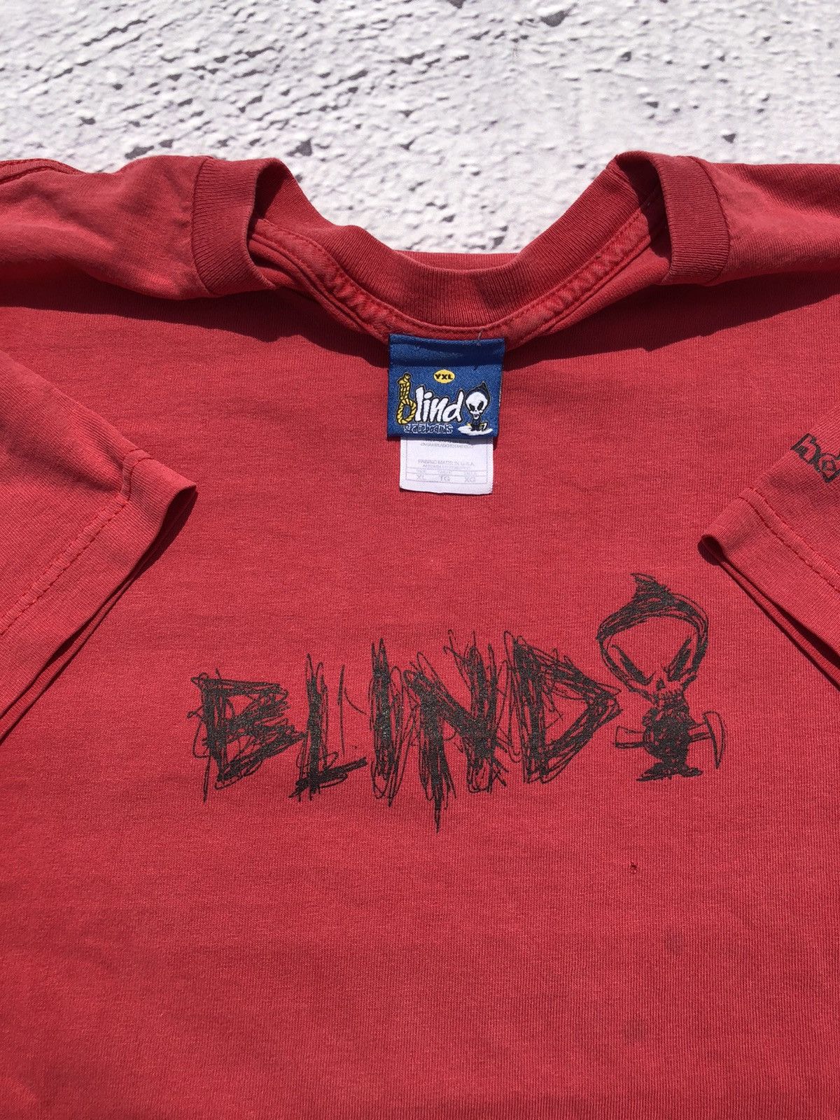 Hook-Ups Vintage 90s Blind Skateboards Red Tee (Powell Peralta) Size US M / EU 48-50 / 2 - 5 Thumbnail