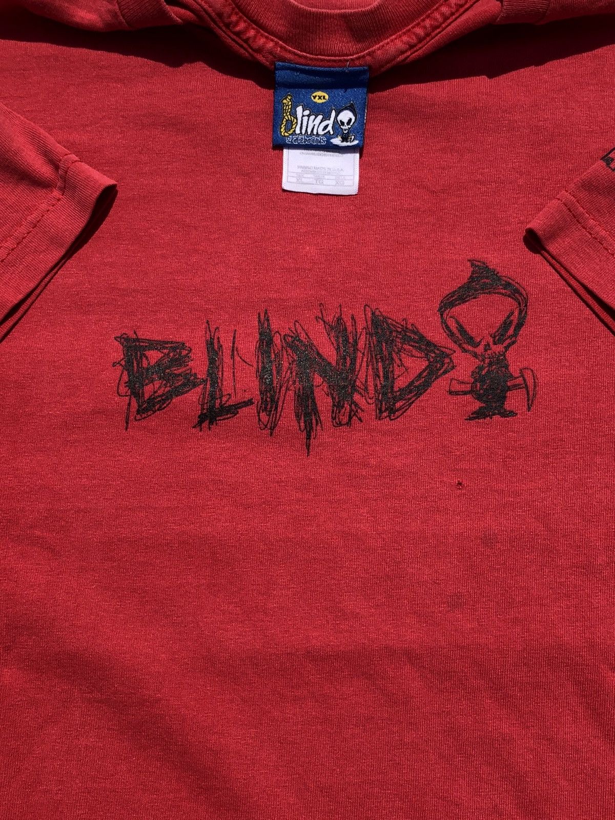 Hook-Ups Vintage 90s Blind Skateboards Red Tee (Powell Peralta) Size US M / EU 48-50 / 2 - 3 Thumbnail