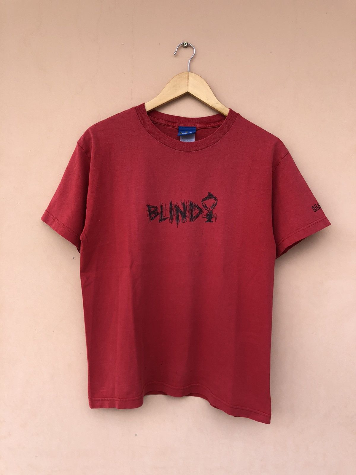 Hook-Ups Vintage 90s Blind Skateboards Red Tee (Powell Peralta) Size US M / EU 48-50 / 2 - 2 Thumbnail