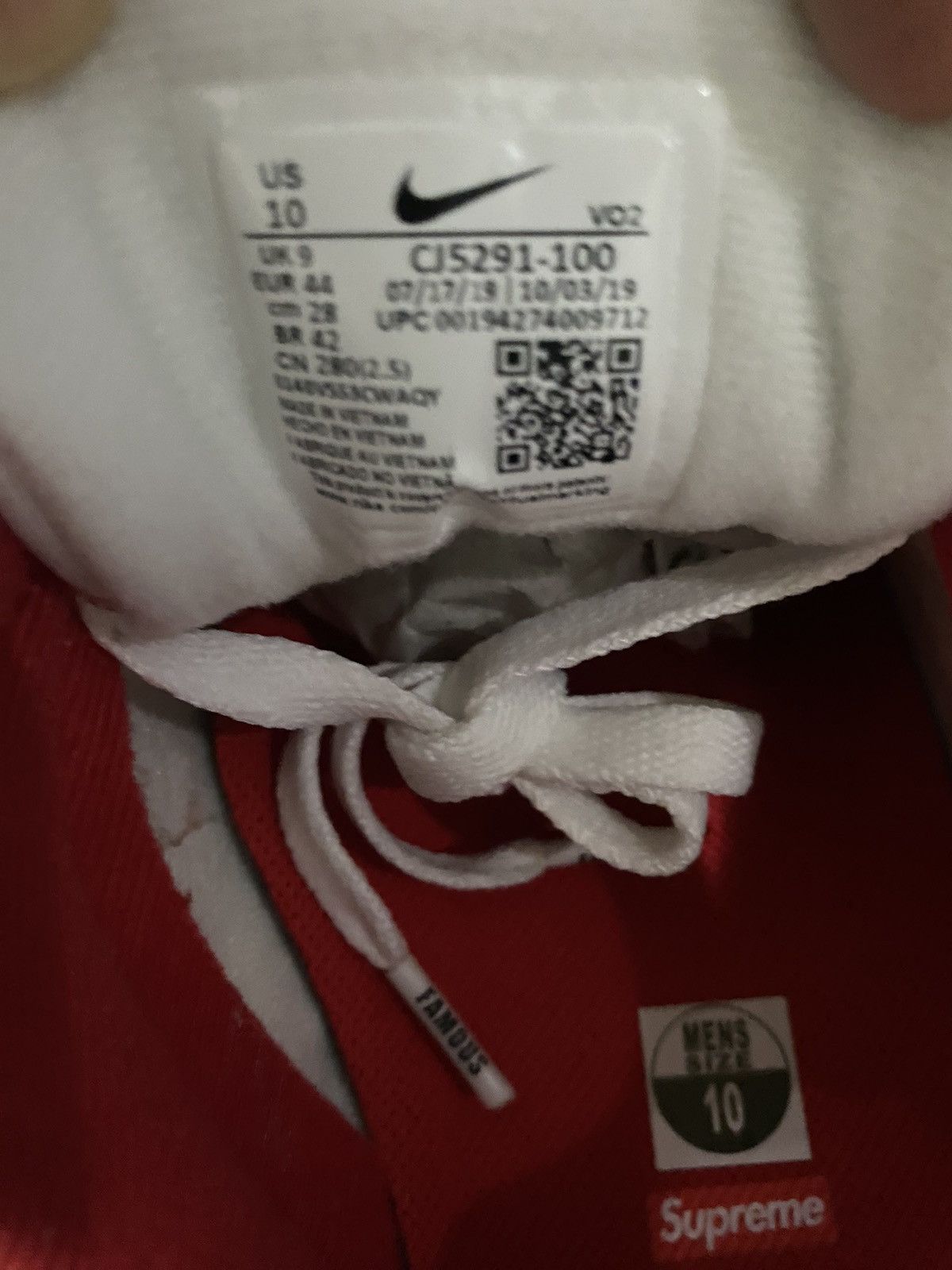 Nike × Supreme Supreme x Nike Air Trainer 3 low Size US 10 / EU 43 - 4 Thumbnail