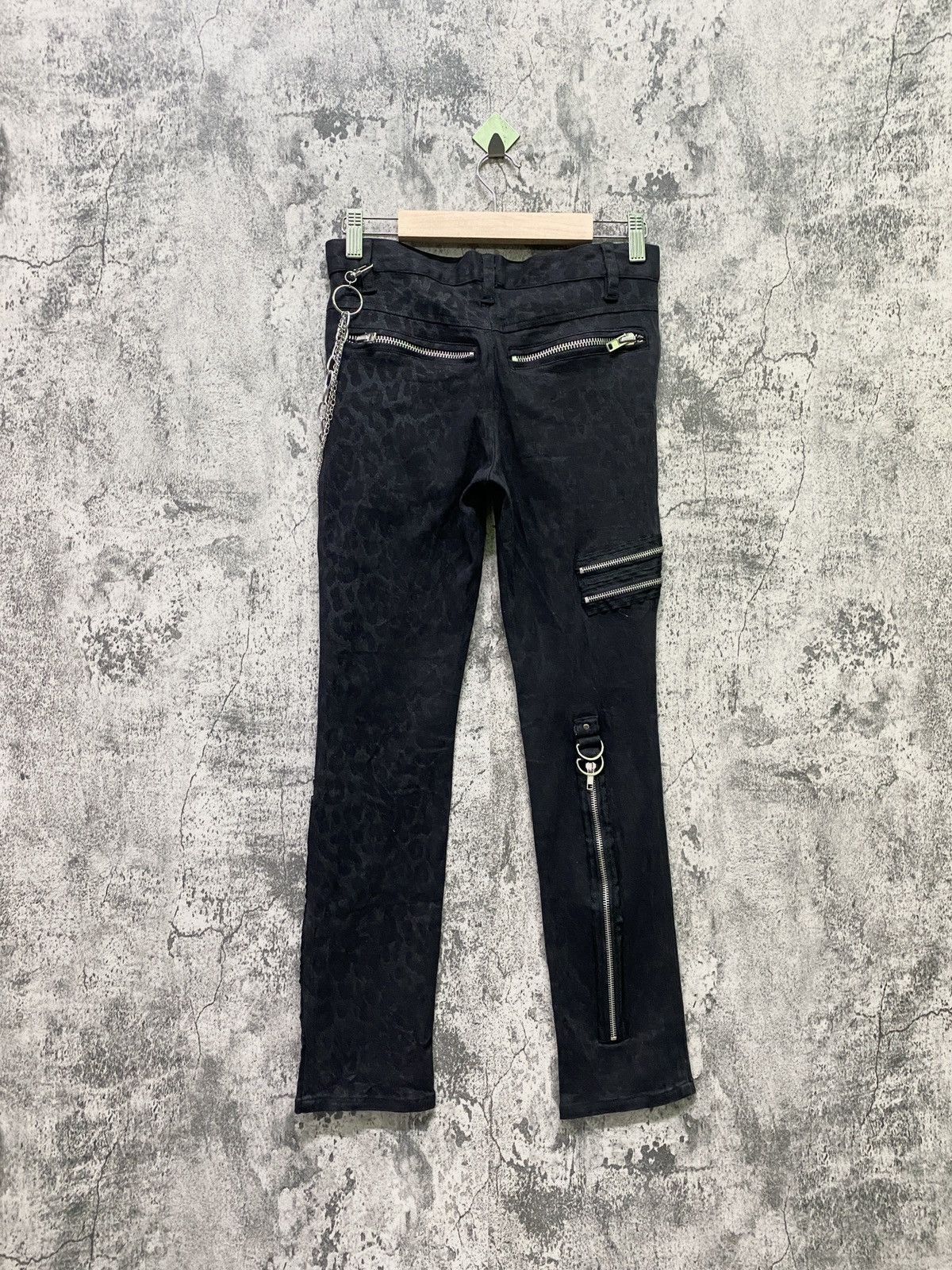 Hysteric Glamour × Japanese Brand × Seditionaries Japan PEXPOT REVENGE Punk Style Zipper Leopard Design Pant Size US 27 - 2 Thumbnail