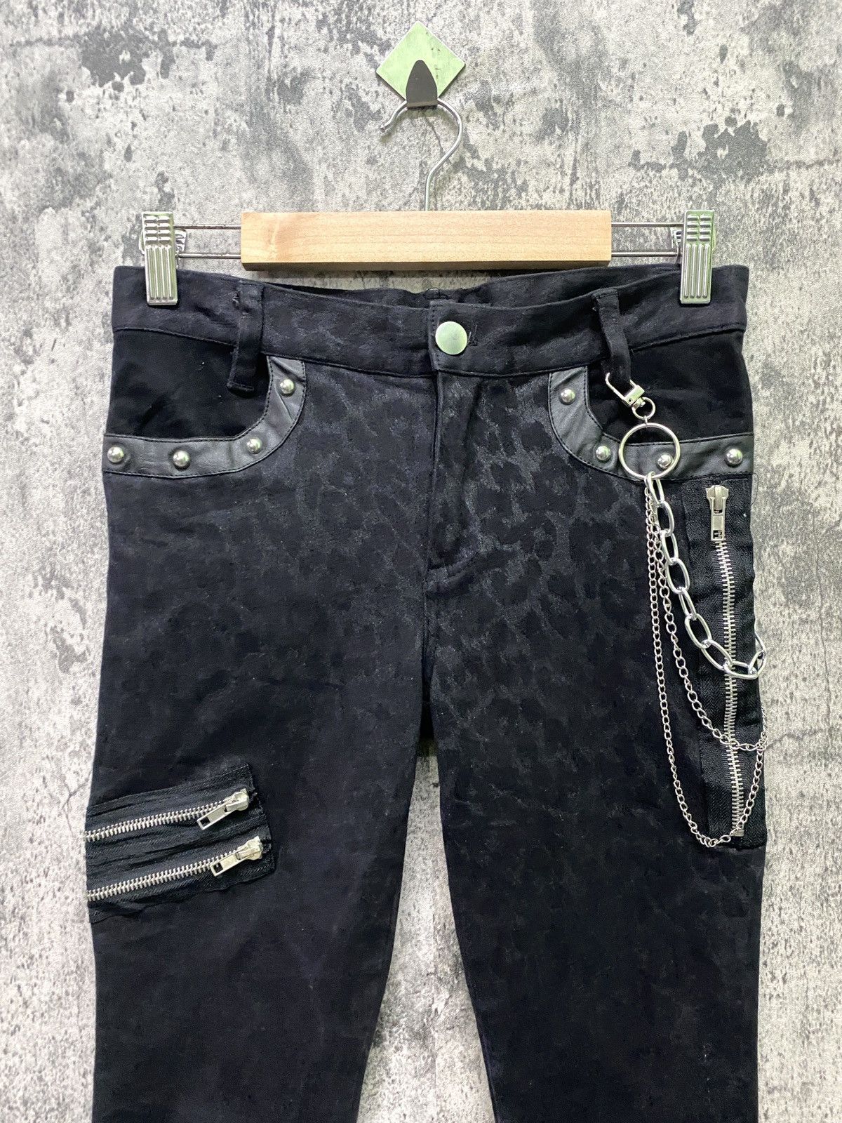 Hysteric Glamour × Japanese Brand × Seditionaries Japan PEXPOT REVENGE Punk Style Zipper Leopard Design Pant Size US 27 - 3 Thumbnail