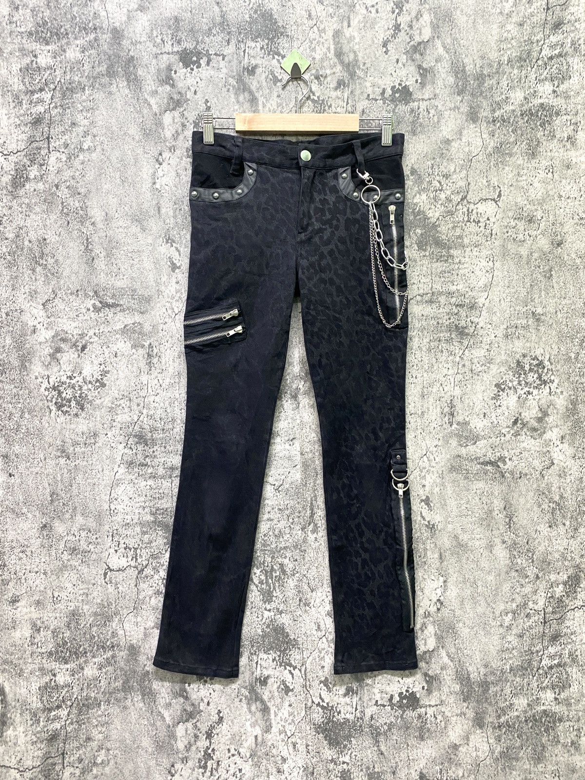 Hysteric Glamour × Japanese Brand × Seditionaries Japan PEXPOT REVENGE Punk Style Zipper Leopard Design Pant Size US 27 - 1 Thumbnail