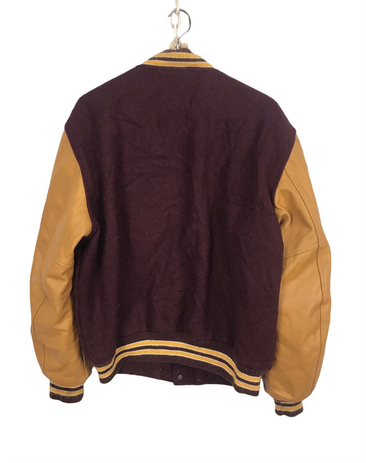 Vintage Vintage butwin union made leather sleeve wool varsity Size US L / EU 52-54 / 3 - 2 Thumbnail