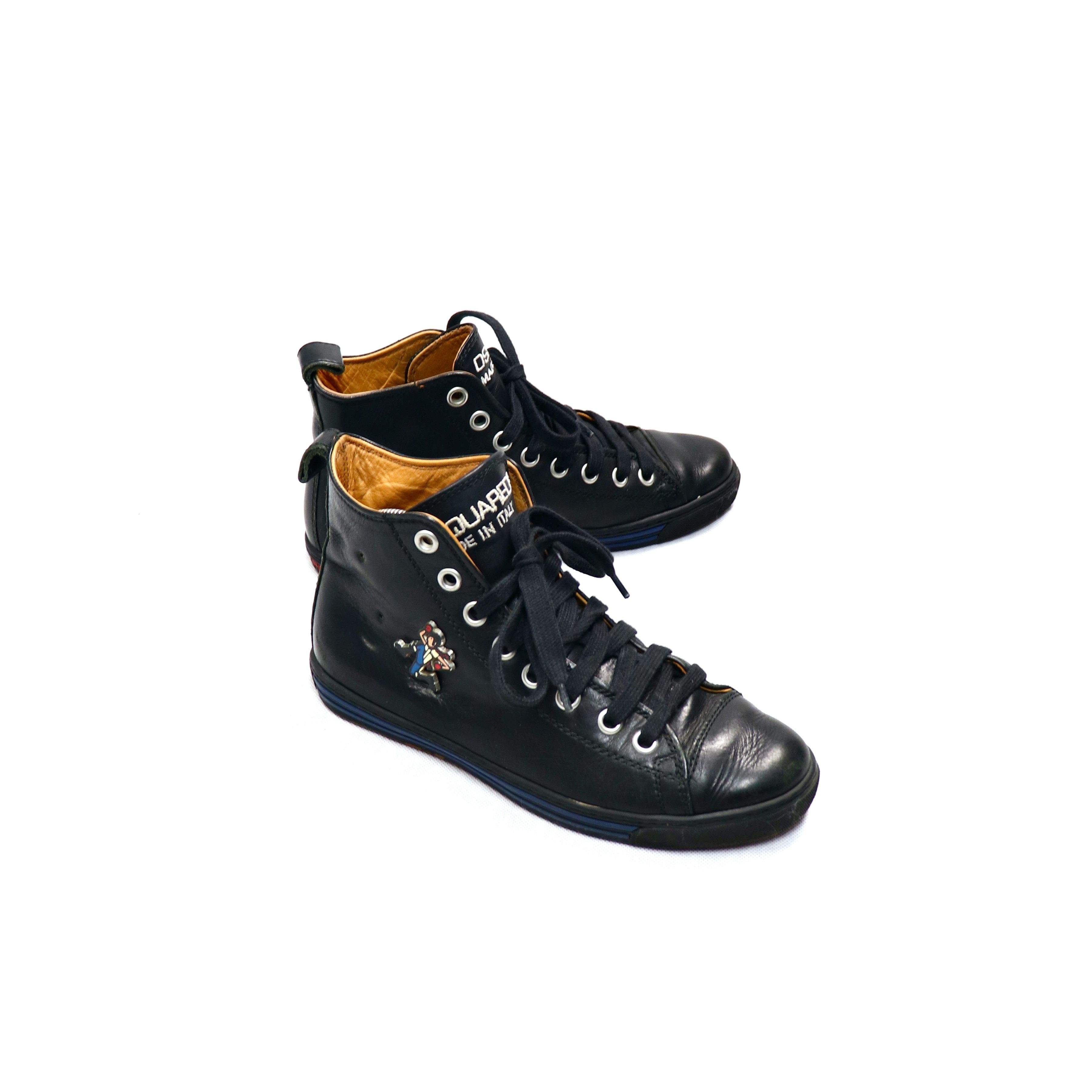 Dsquared2 Clockwork Orange High Top Leather Shoes Size US 5.5 / EU 38 - 3 Thumbnail