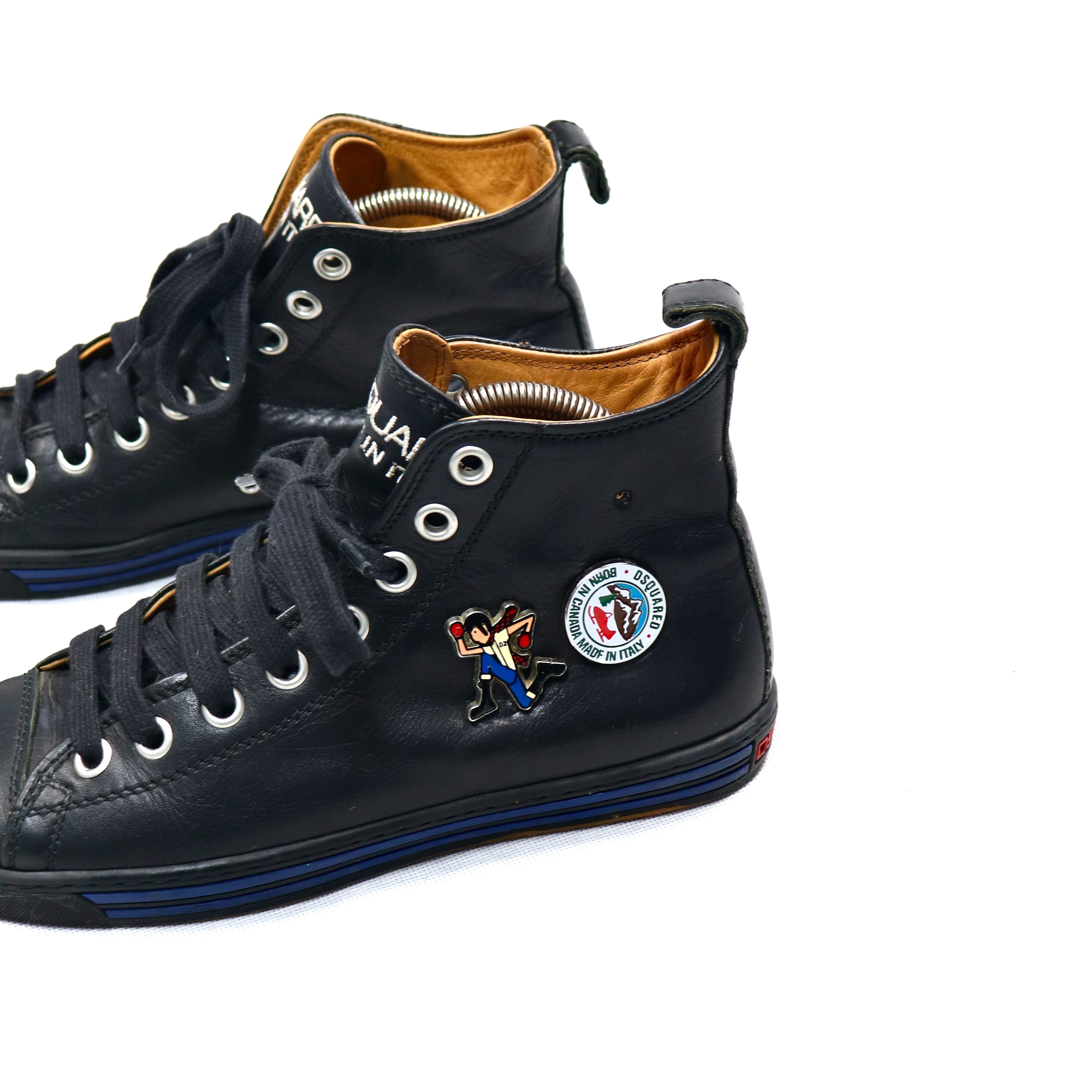 Dsquared2 Clockwork Orange High Top Leather Shoes Size US 5.5 / EU 38 - 2 Thumbnail