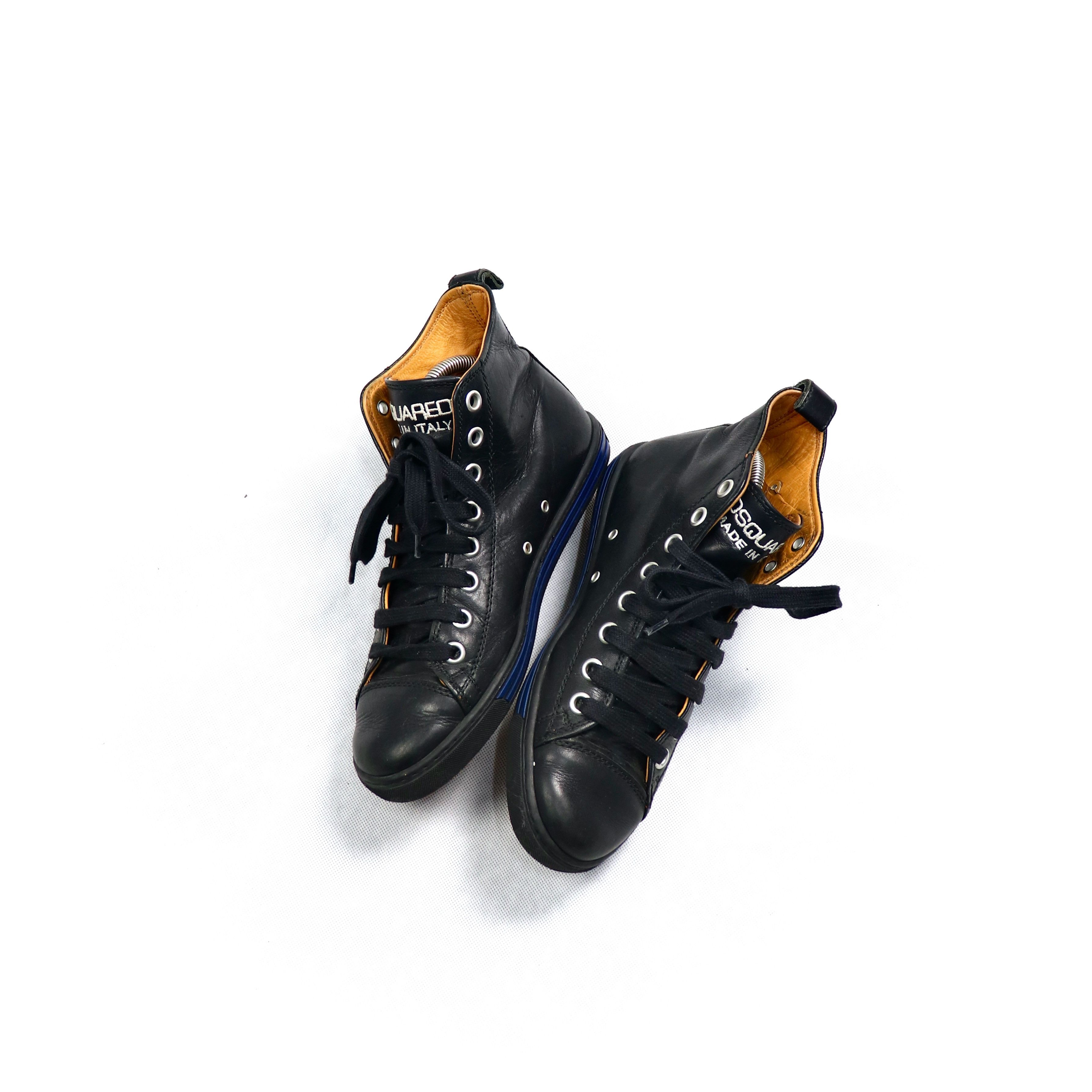 Dsquared2 Clockwork Orange High Top Leather Shoes Size US 5.5 / EU 38 - 6 Thumbnail