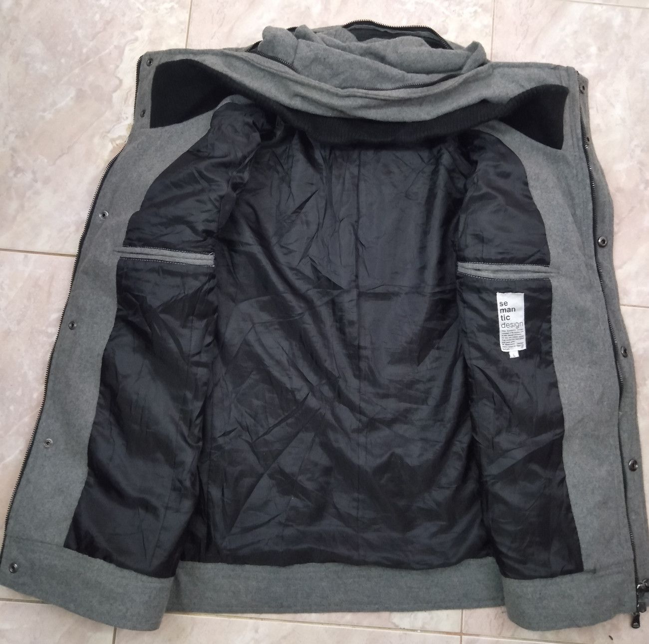 Designer × Japanese Brand Vintage SEMANTIC DESIGN Tactical Wool Jacket Coat Hoodie Size US M / EU 48-50 / 2 - 9 Thumbnail