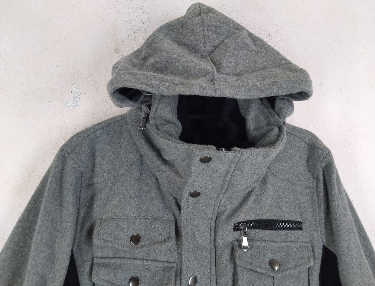 Designer × Japanese Brand Vintage SEMANTIC DESIGN Tactical Wool Jacket Coat Hoodie Size US M / EU 48-50 / 2 - 3 Thumbnail