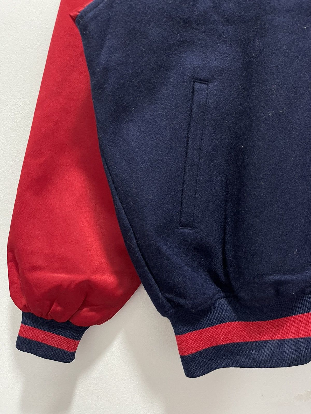 Descente × Japanese Brand VINTAGE DESCENTE TWO TONE BLANK VARSITY JACKET Size US M / EU 48-50 / 2 - 3 Thumbnail